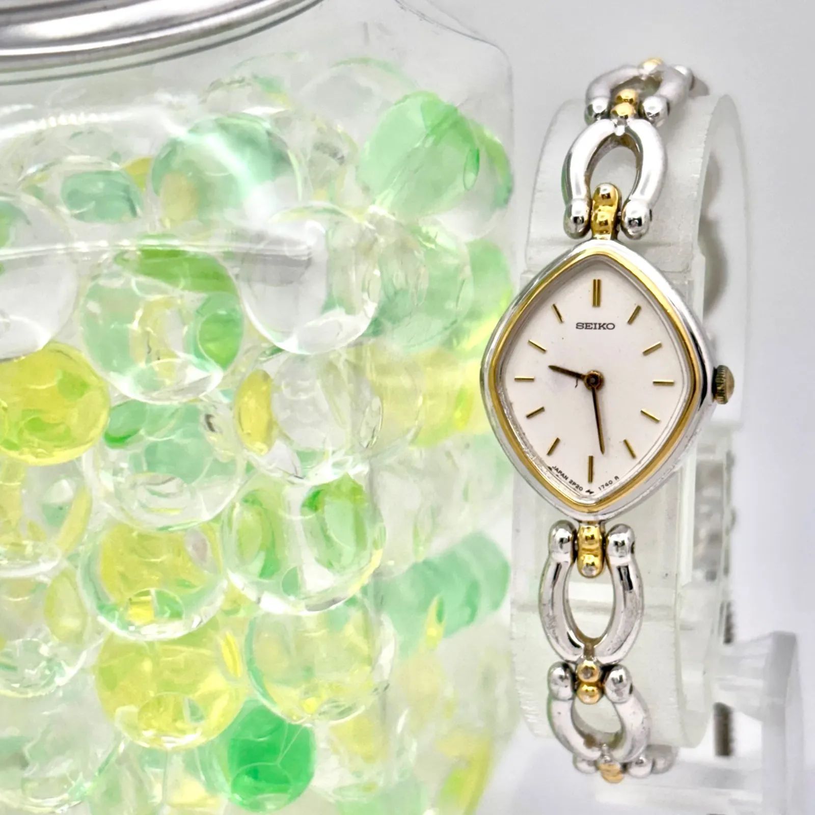 【新品電池】 SEIKO セイコー ダイヤ ゴールド レディース 腕時計 ドレス 新品電池】SEIKO セイコー レディース 腕時計 ダイヤ型 2P20-5990