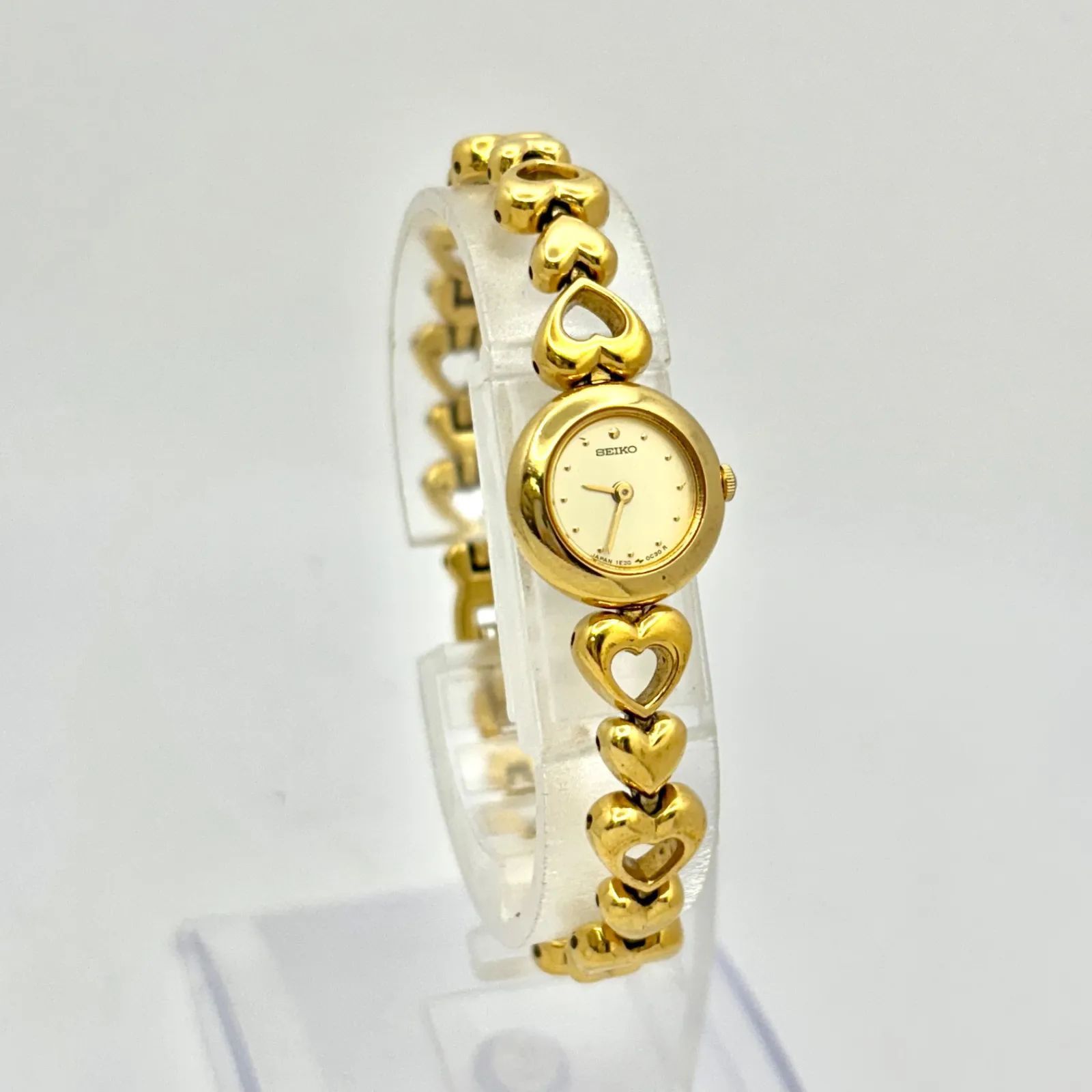 新品電池】SEIKO セイコー ハート ゴールド レディース 腕時計 1E20