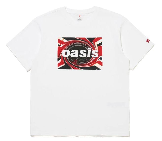 Oasis オアシス リーバイス UNION JACK Tシャツ 白 L