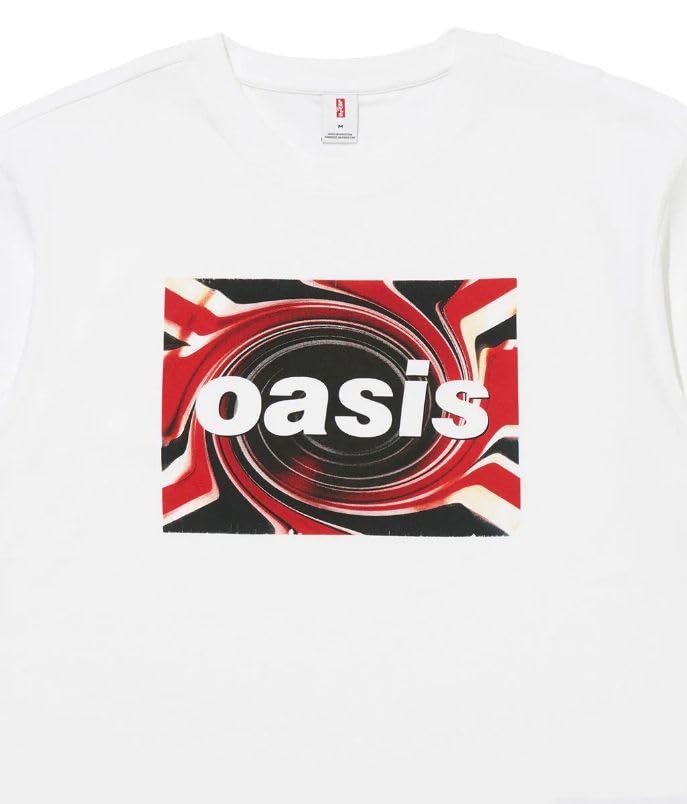  Oasis オアシス リーバイス UNION JACK Tシャツ 白 L その他 美術品 アンティーク コレクション