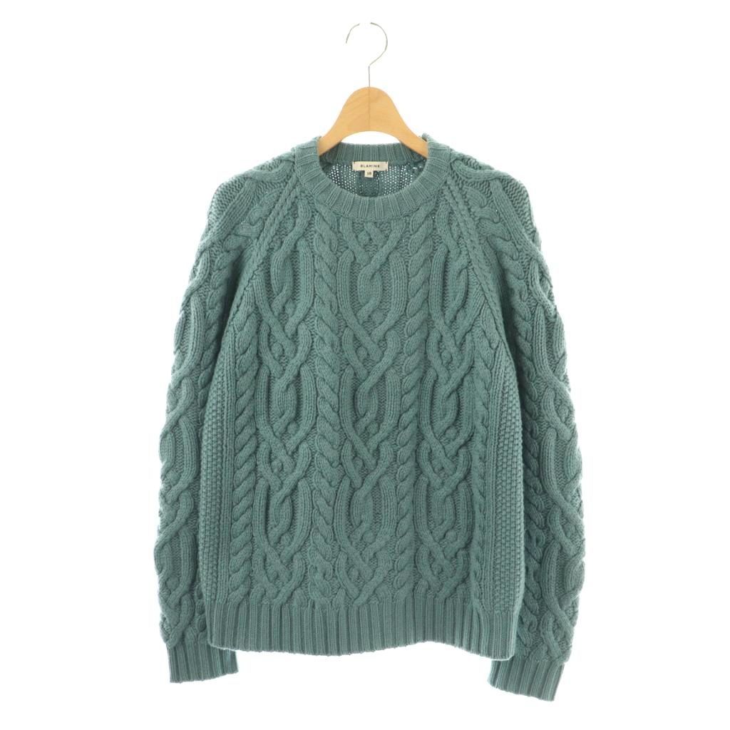 ブラミンク BLAMINK 割引 カシミヤケーブルニット セーター 長袖 38