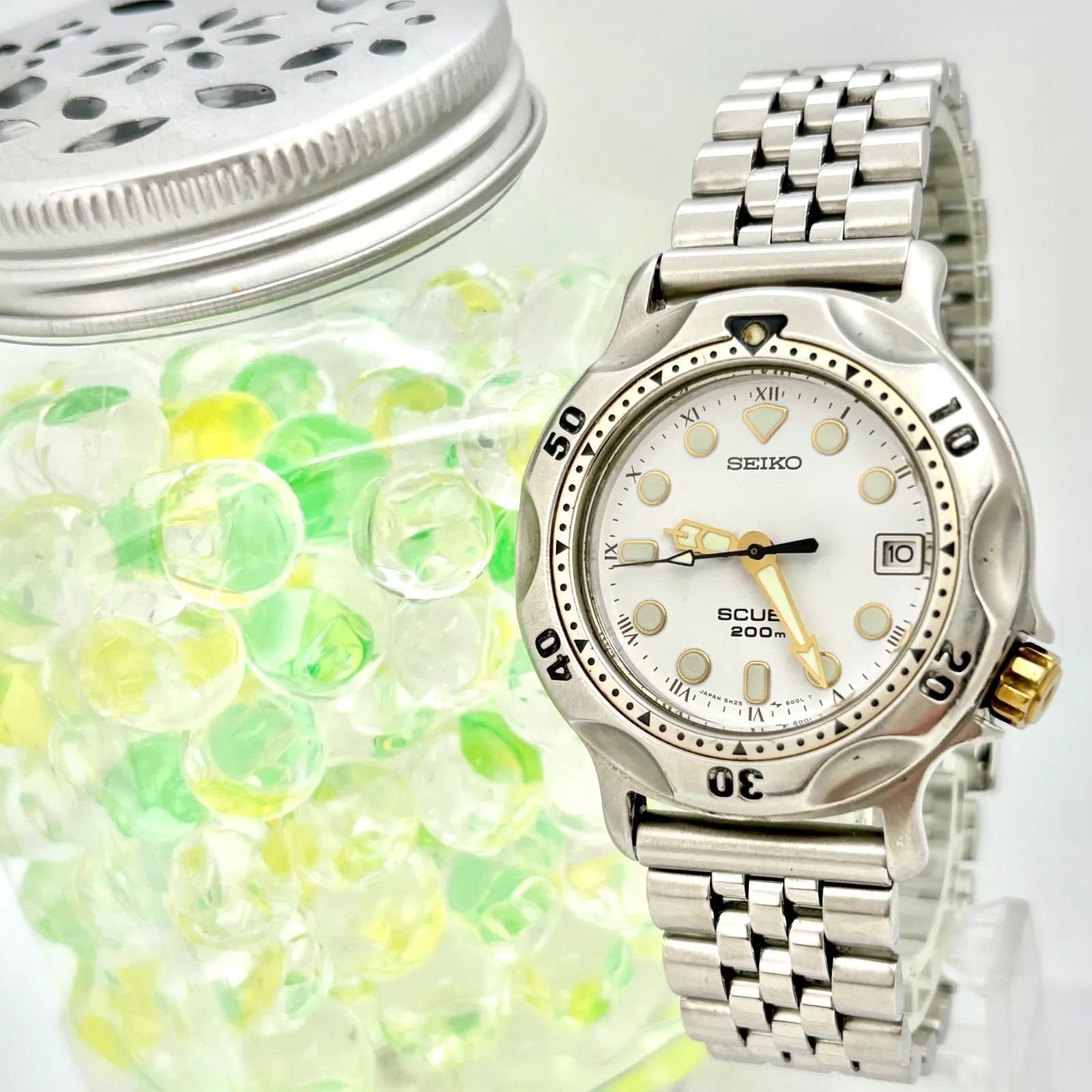 電池 SEIKO セイコー SCUBA スキューバ メンズ 腕時計 ダイバー 200 M 5 H 25 6000 960012