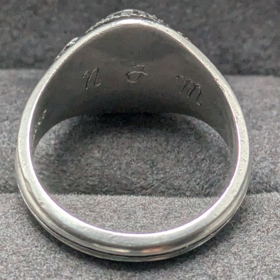 ヴィンテージ JOSTENS スターリングシルバー925 カレッジリング 黒石 ヴィンテージ JOSTENS スターリングシルバー925 カレッジリング 黒石