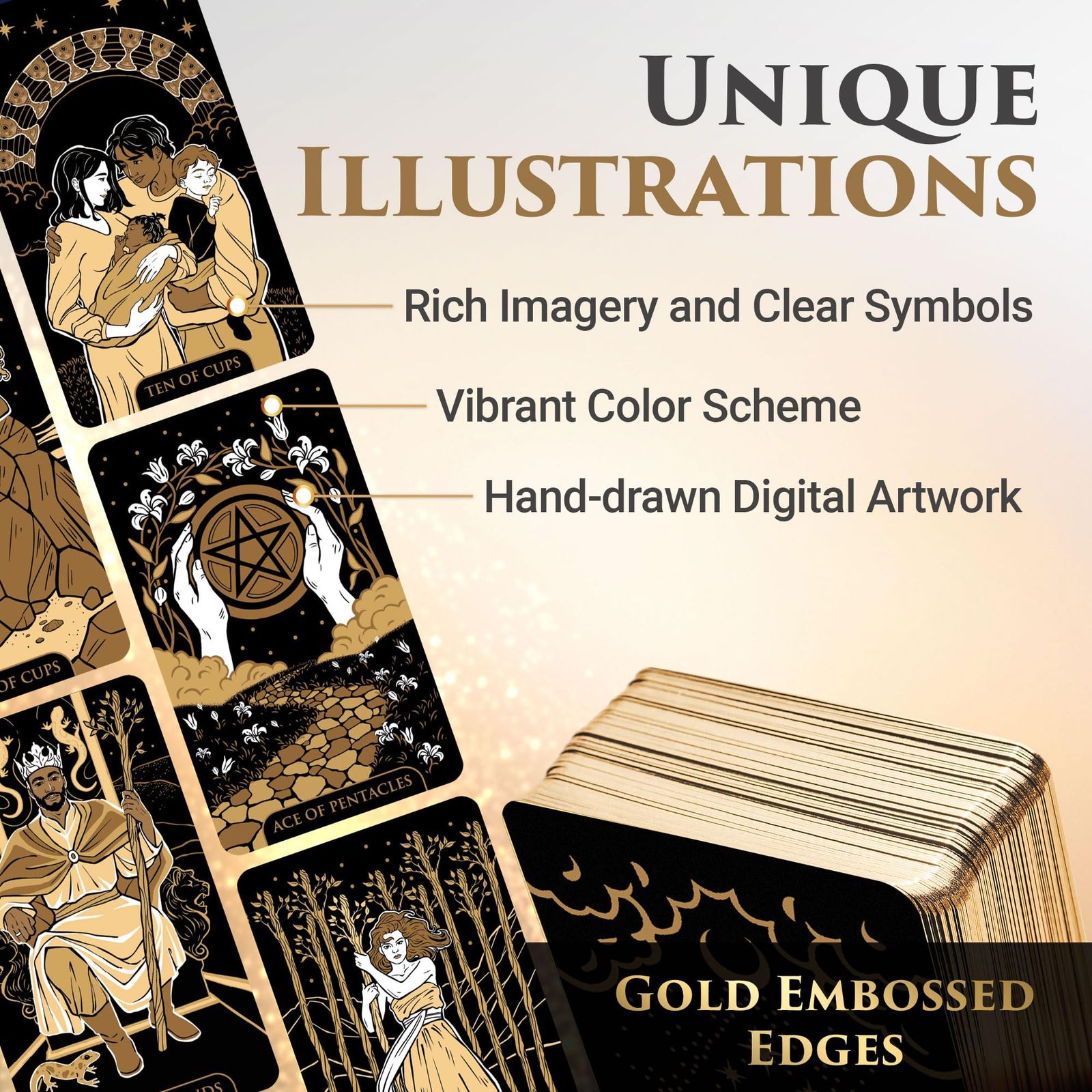 Wyspell タロットカード - スターライトタロット ガイドブック付き