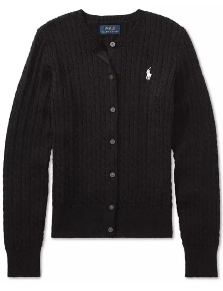 ポロラルフローレン ケーブル編み ケーブル ニット ガールズ 黒