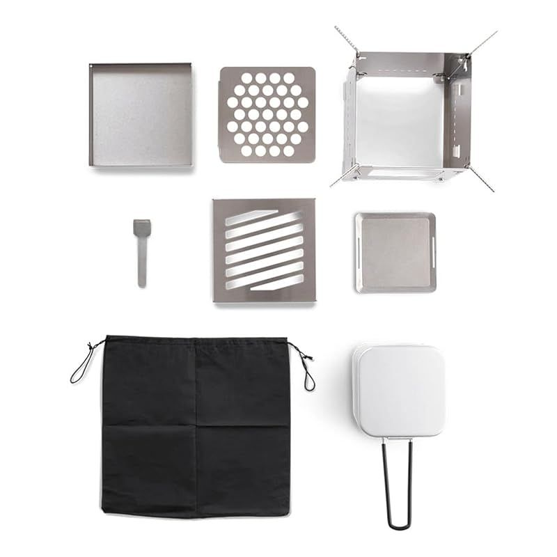 高儀 Takagi 焚き火台 ミニ鉄板 クッカーセット アウトドア 焼き料理 焚火 リフター 収納袋付き たかぎ