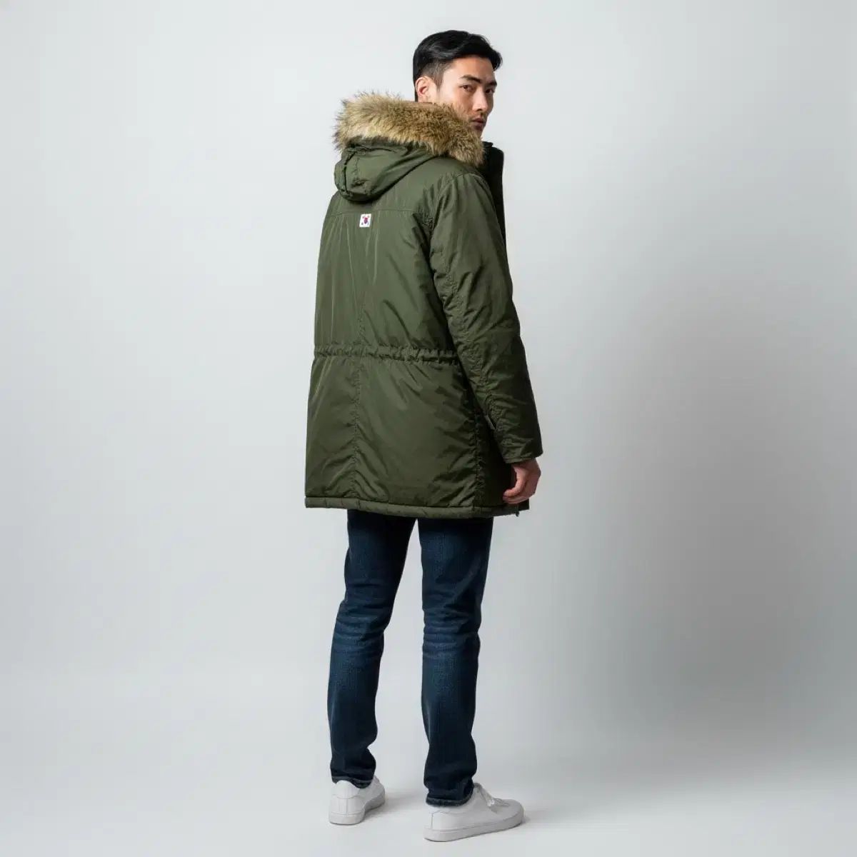 XL ラルフローレンダウンカーキ色 POLO RALPH LAUREN ダウンジャケット ラルフローレン ワンポイント