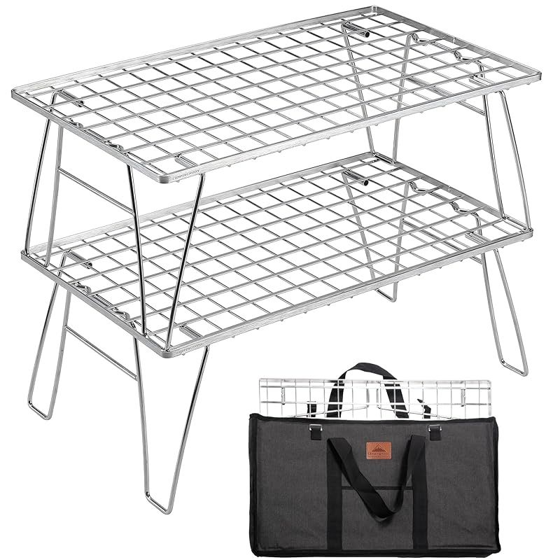 キャンピングムーン CAMPING MOON フィールドラック 薄型 ステンレス製 収納バック付き 本体T 235 A 2点セット T 2