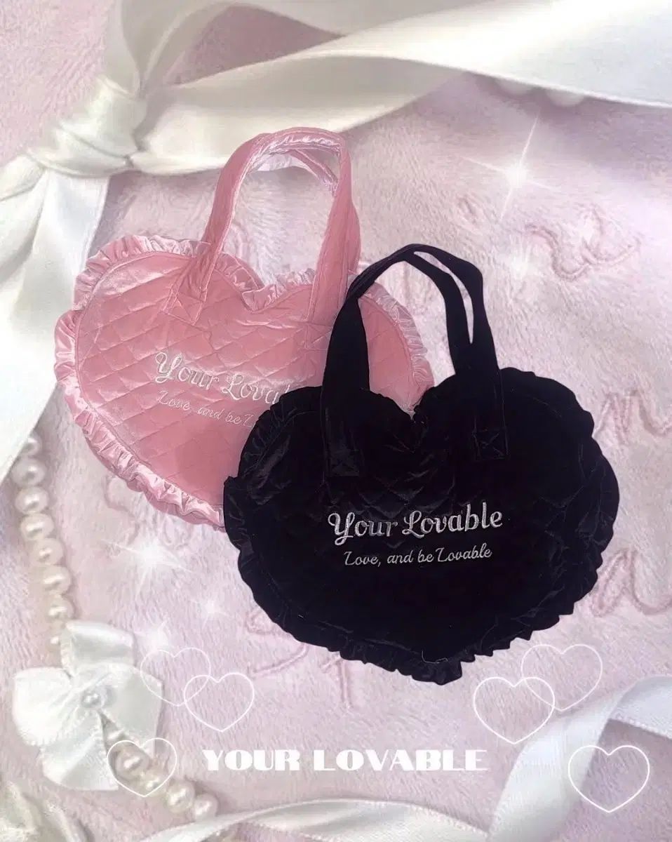 Your Lovable Unjin ハート キルティングバッグ ピンク