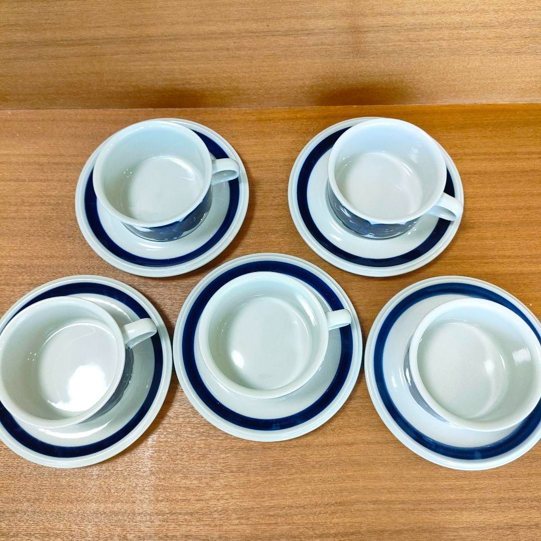 ARABIAアラビア アネモネ 大きいサイズ カップ＆ソーサー 5客セット