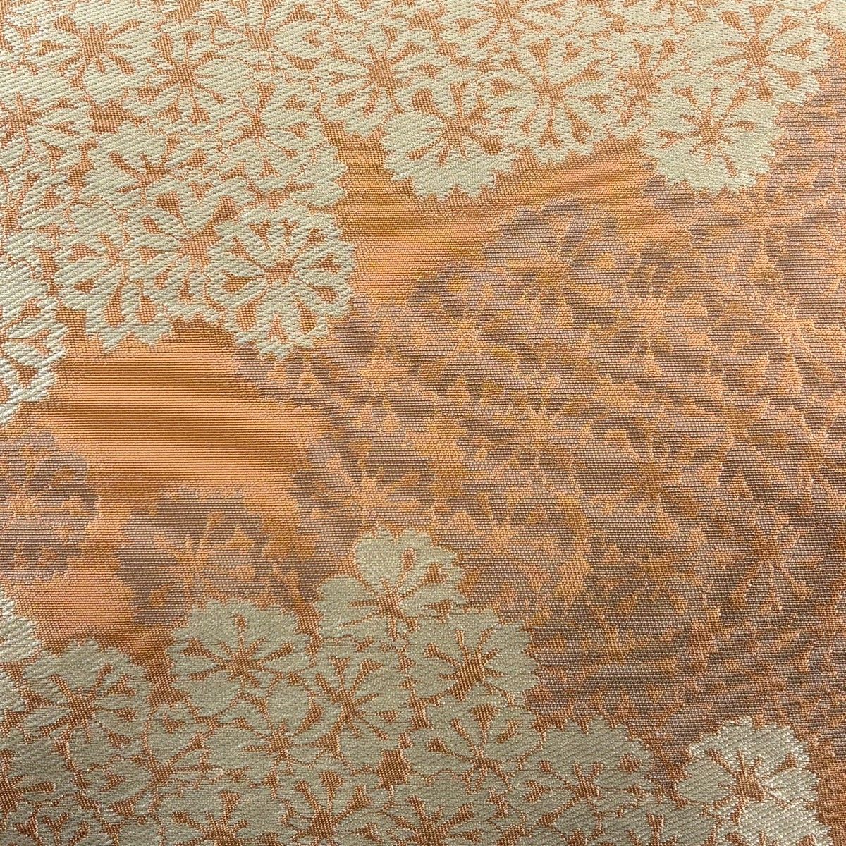袋名古屋帯 優品 川島織物 落款 花 オレンジ 化繊 【中古】 - メルカリ
