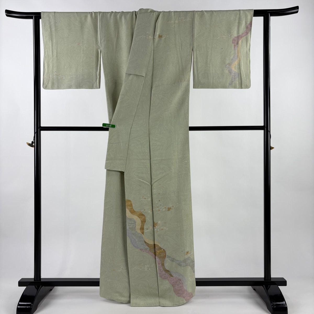 訪問着 身丈163.5cm 裄丈65cm M 袷 千總 落款 道長取 墨流し 訪問着 身丈163.5cm 裄丈65cm M 袷 千總 落款 道長取 墨流し