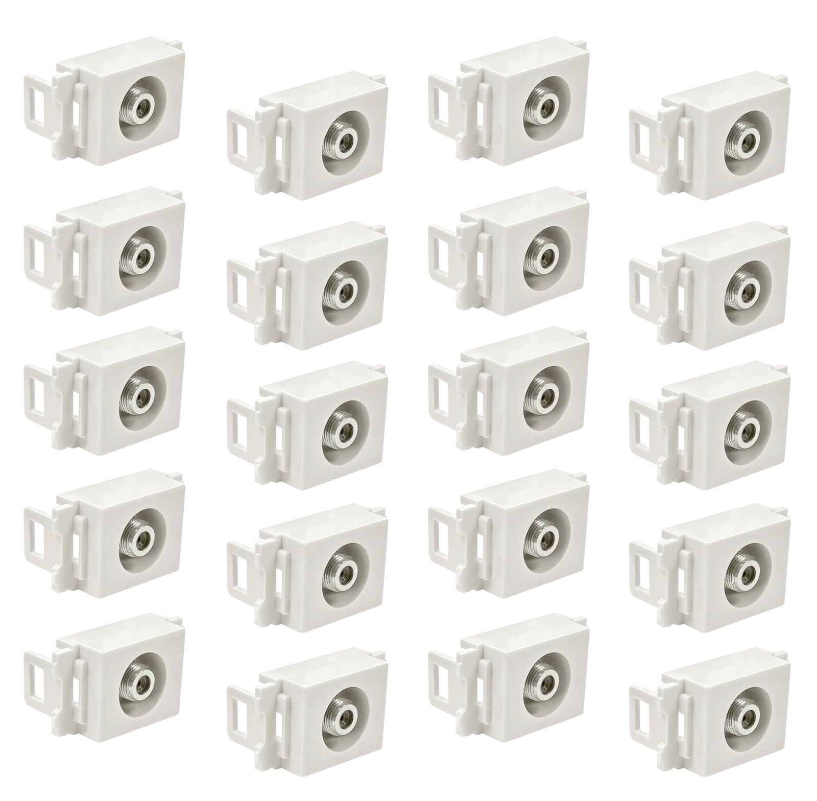 F Factory 壁面用 テレビ端子 JJ型 2 K 4 8 放送対応 電流通過型 終端型 ホワイト FE TCU JJ 20 P