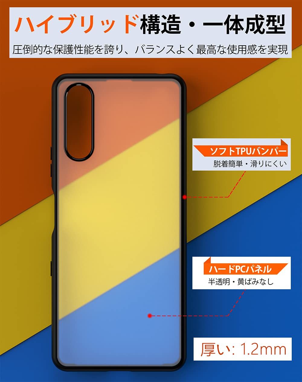 エクスペリア10 IIIケース SO 52 B SOG 04 耐衝撃 TPUバンパー PCパネル ブラック ホワイト