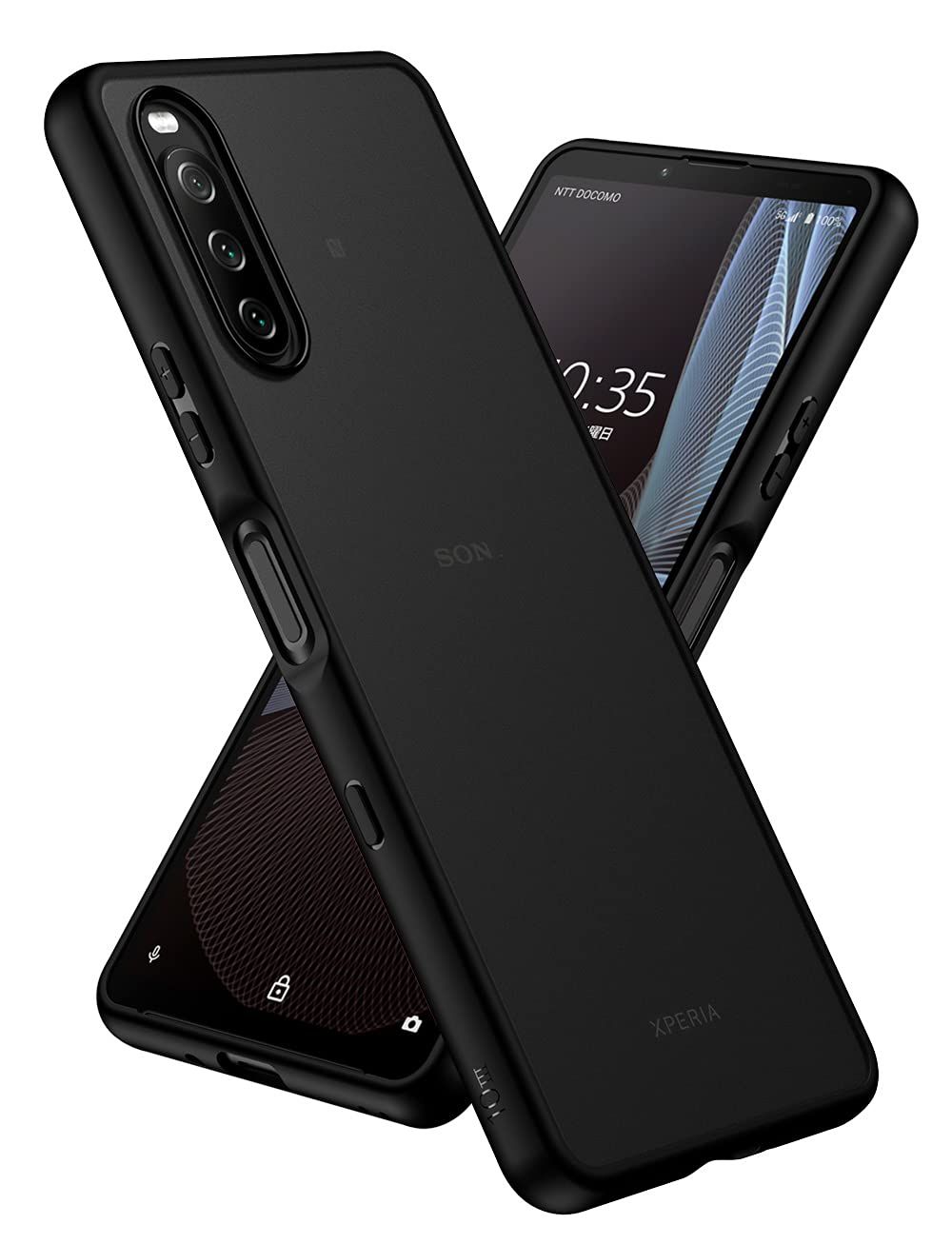 エクスペリア10 IIIケース SO-52 B SOG 04 耐衝撃 TPUバンパー PCパネル ブラック ホワイト