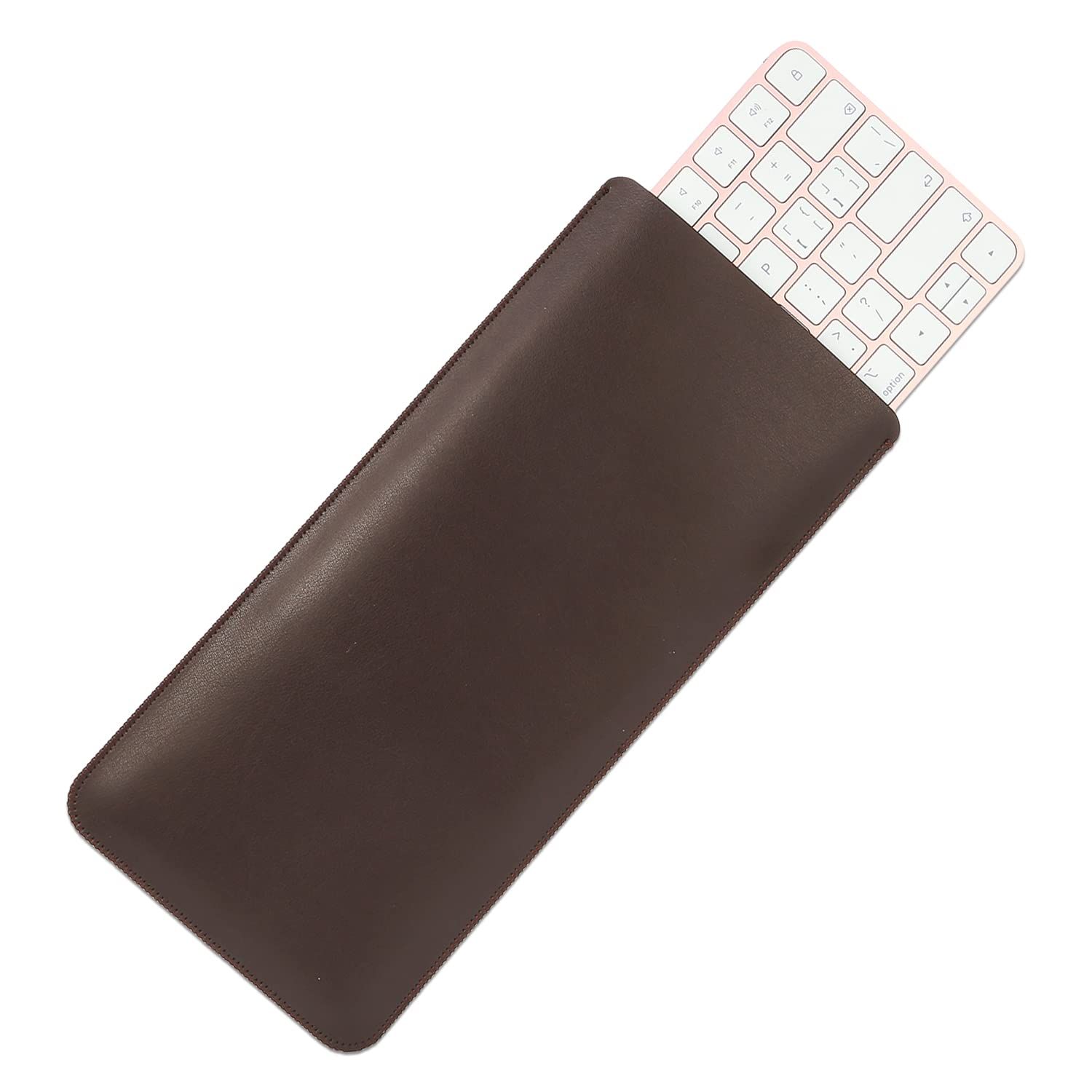 マジックキーボードケース スリムスリーブカバー オシャレ 革 Magic Keyboard用 キーボードカバー 2025発売 A 3118| 3203 2021発売 2449| 2450 に適応 ブラウン