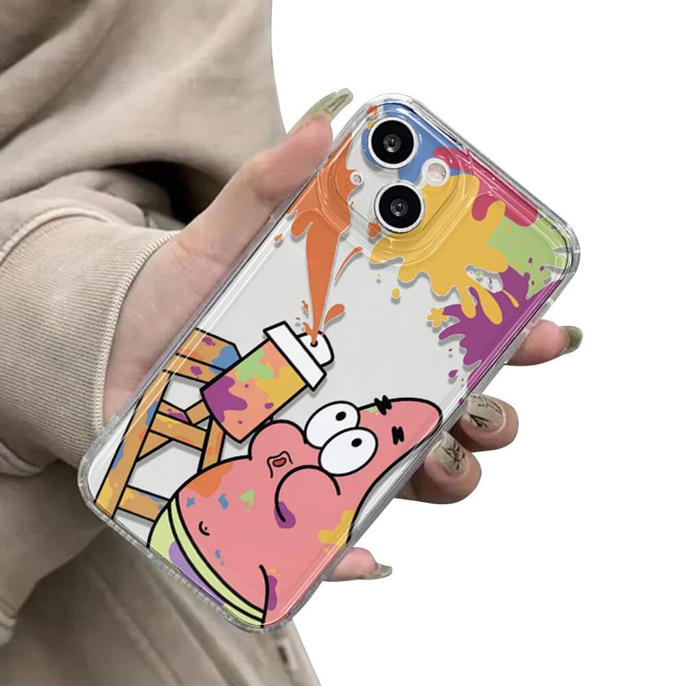 LUCKCOF ケース For iPhone 16 パトリック 韓国風 アヒル クリア 動物柄 TPUカバー 衝撃吸収 落下防止 アイフォン 專用スマホ カバー 薄型 黄ばみにくい 特製スマホケース レンズ保護 スレ傷防止 女子力 その他 スマホアクセサリー スマートフォン 携帯電話