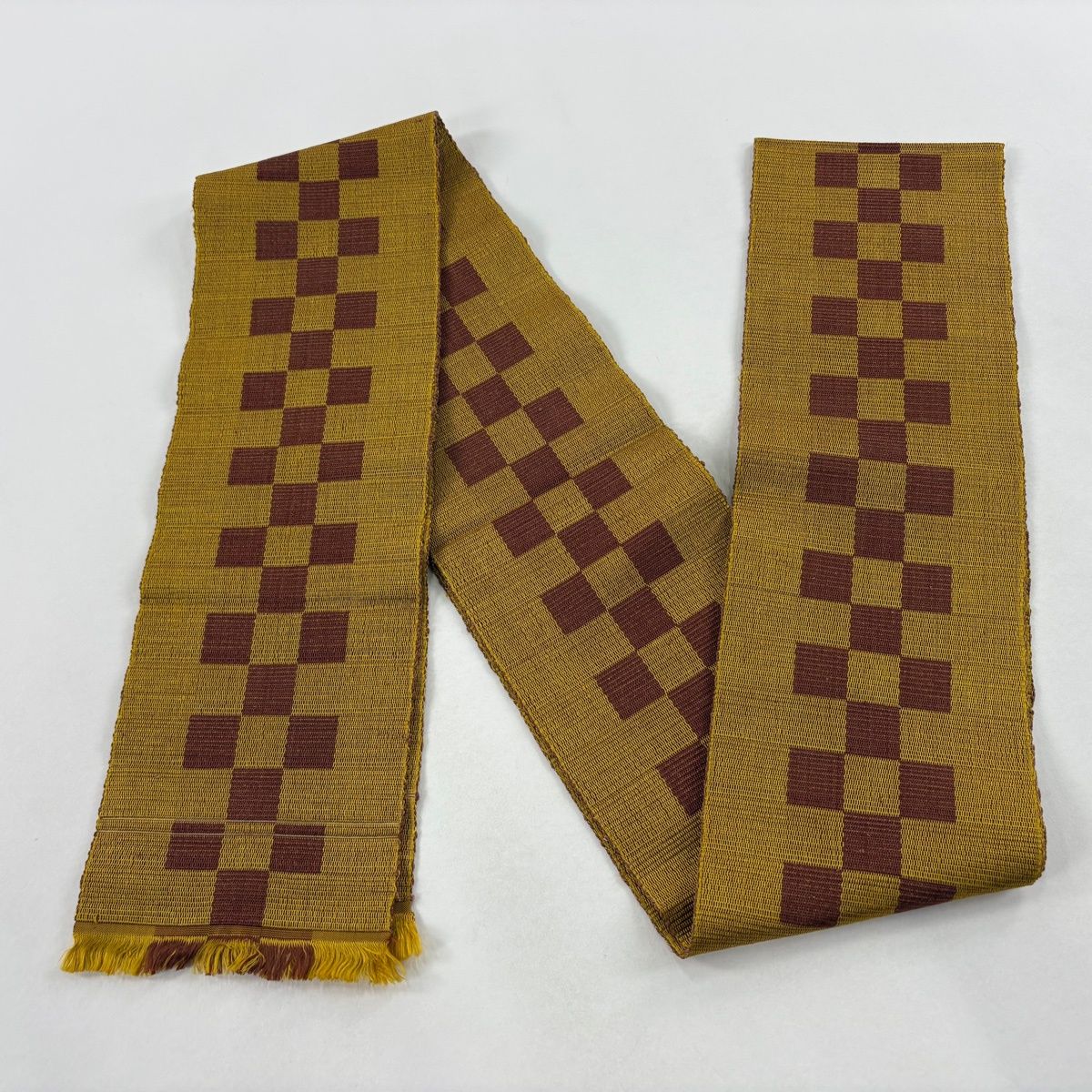 半幅帯 市松模様