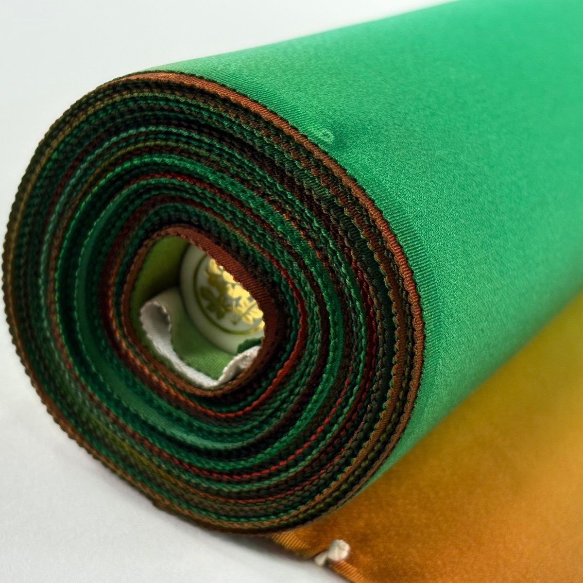  反物 秀品 小紋 霞ぼかし オレンジ 正絹 小紋 着物反物