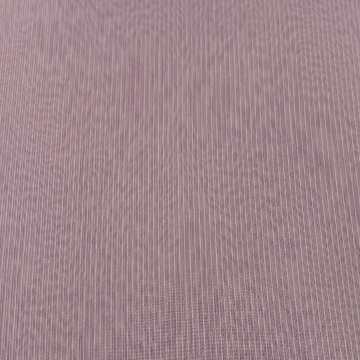 反物 秀品 小紋 縞 幾何学 壽光織 薄紫 正絹