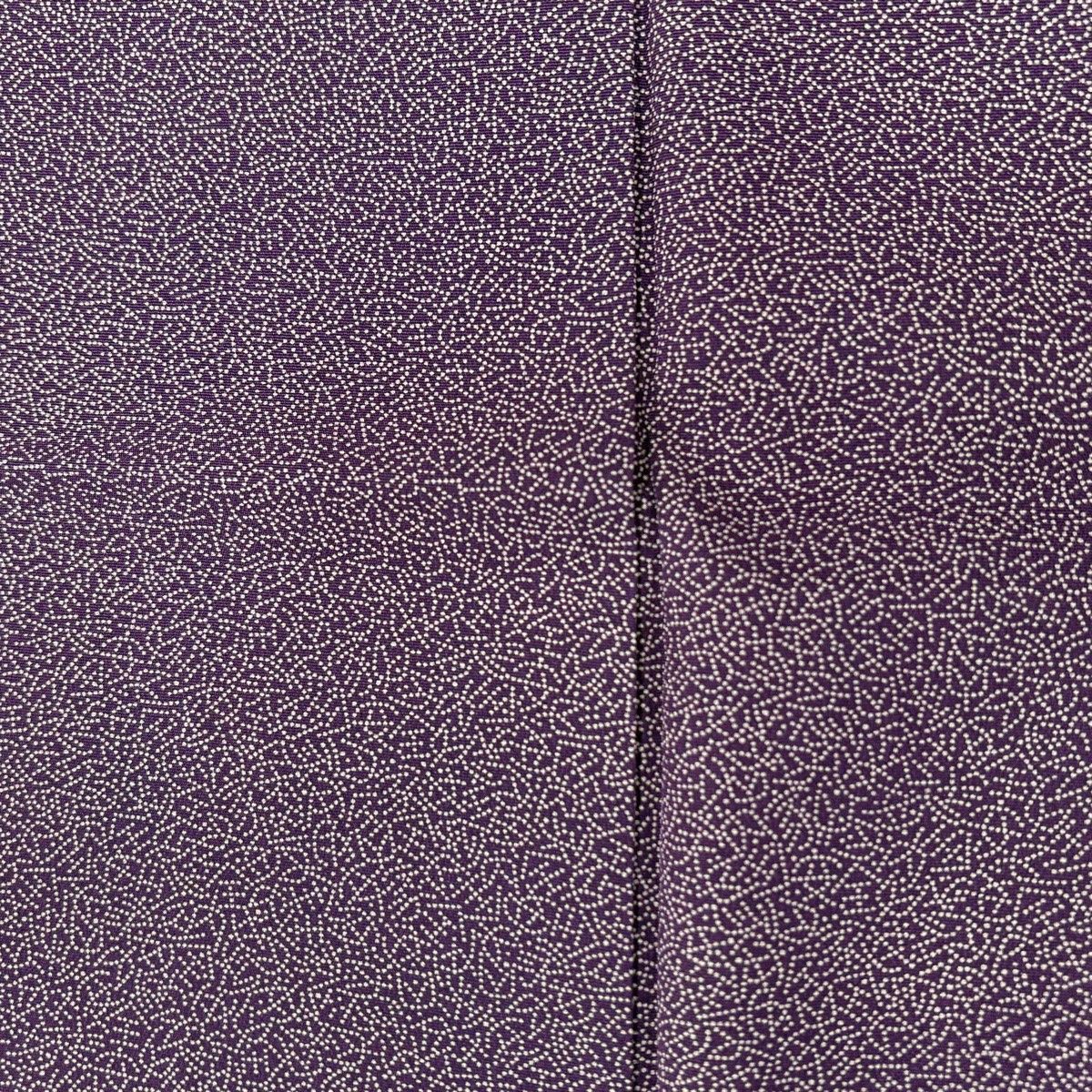 美品】 江戸小紋 身丈160.5cm 裄丈64cm M 袷 家内安全 紫 正絹 秀品 一