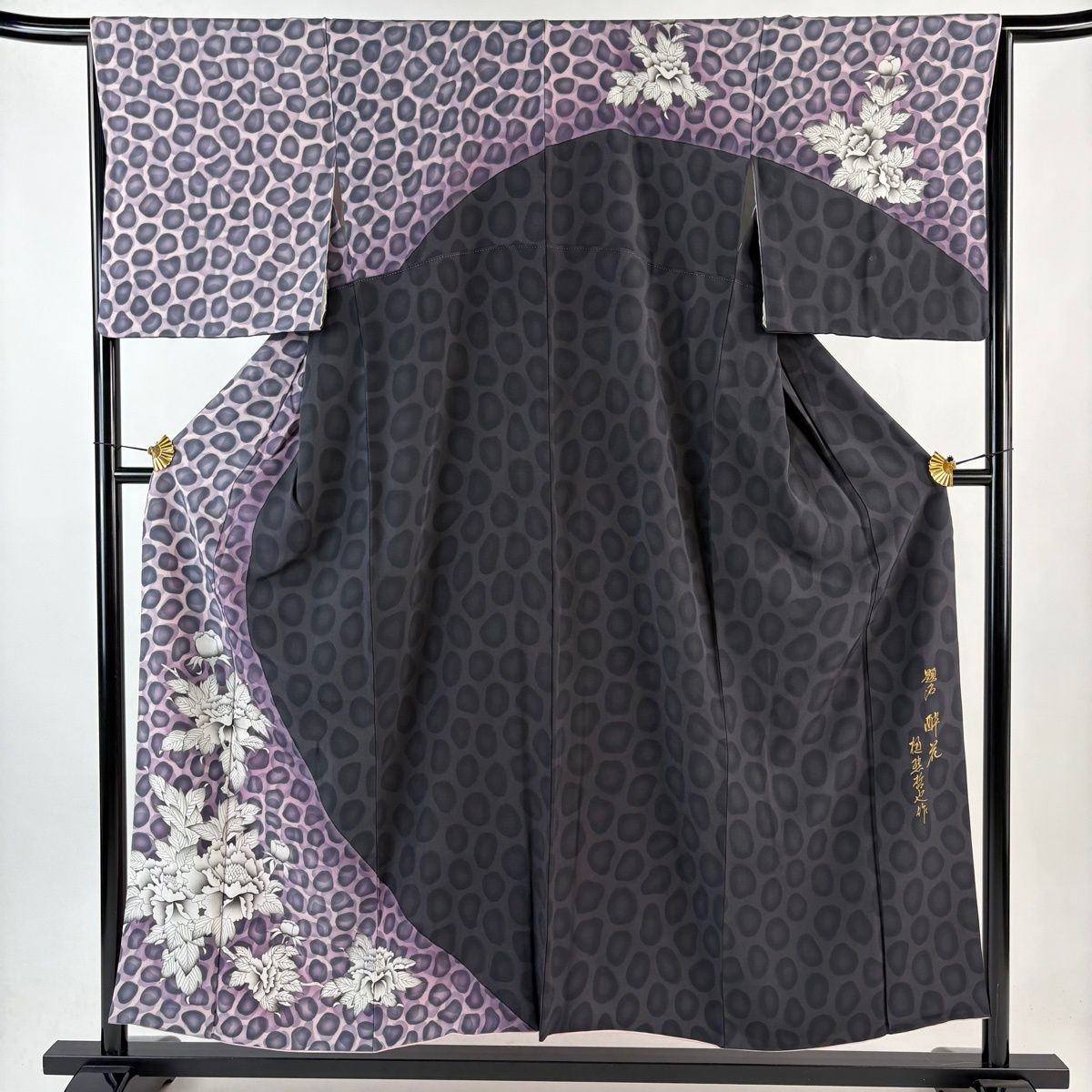 【染め分け暈し】正絹　上質な訪問着　花柄　袷　落款 正絹 上質な訪問着 花柄 袷 落款 作家物 【公式通販】