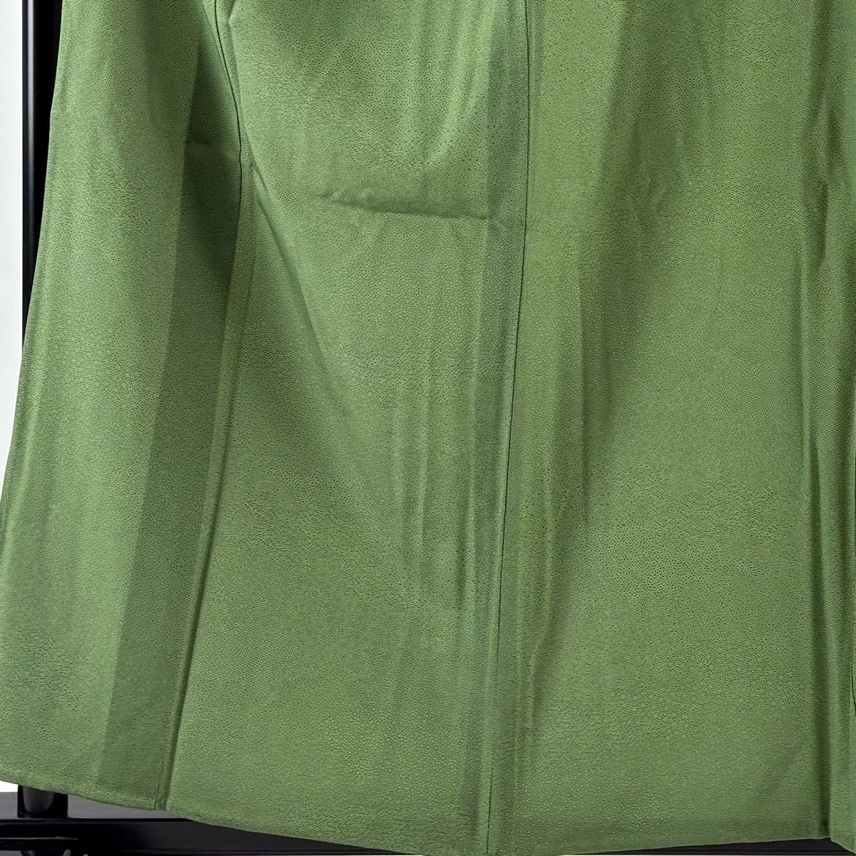 江戸小紋 身丈159 cm 裄丈64 M 袷 小花 葉柄 よもぎ色 正絹 名品