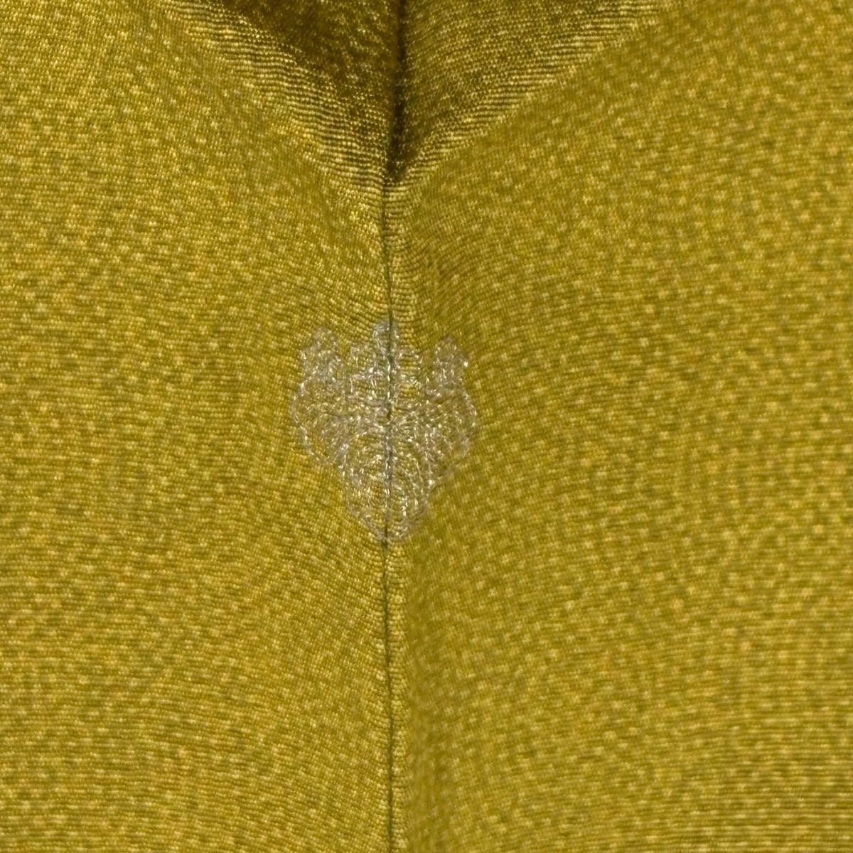  江戸小紋 身丈158 cm 裄丈65 5 M 袷 落款 鮫 山吹茶色 正絹 一つ紋 小紋 着物