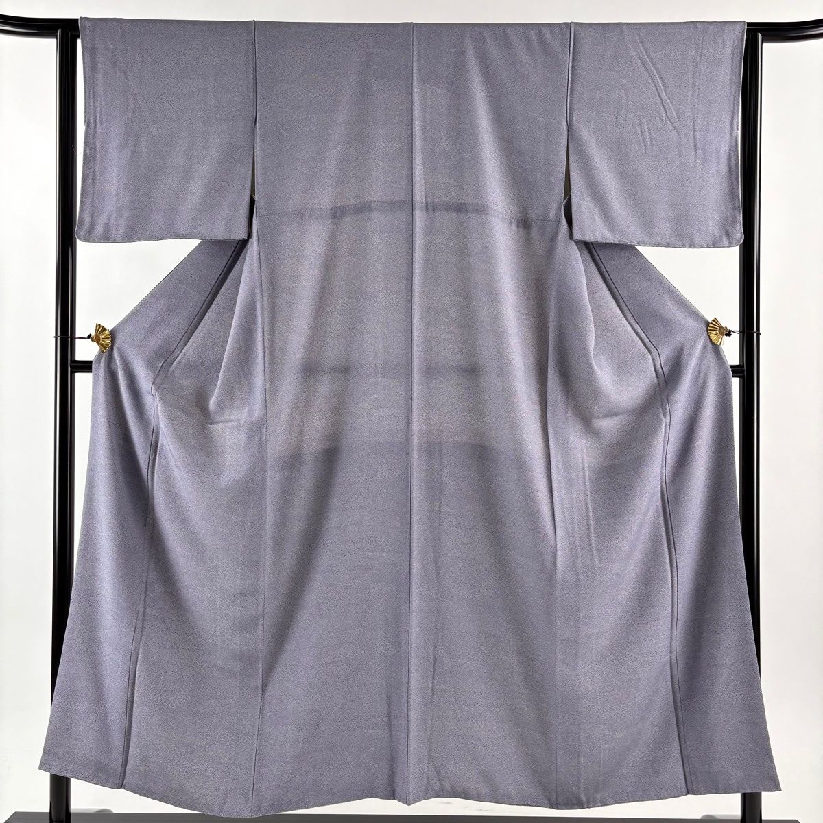 江戸小紋 身丈154 cm 裄丈63 S 袷 小花 葉柄 薄紫 正絹 名品