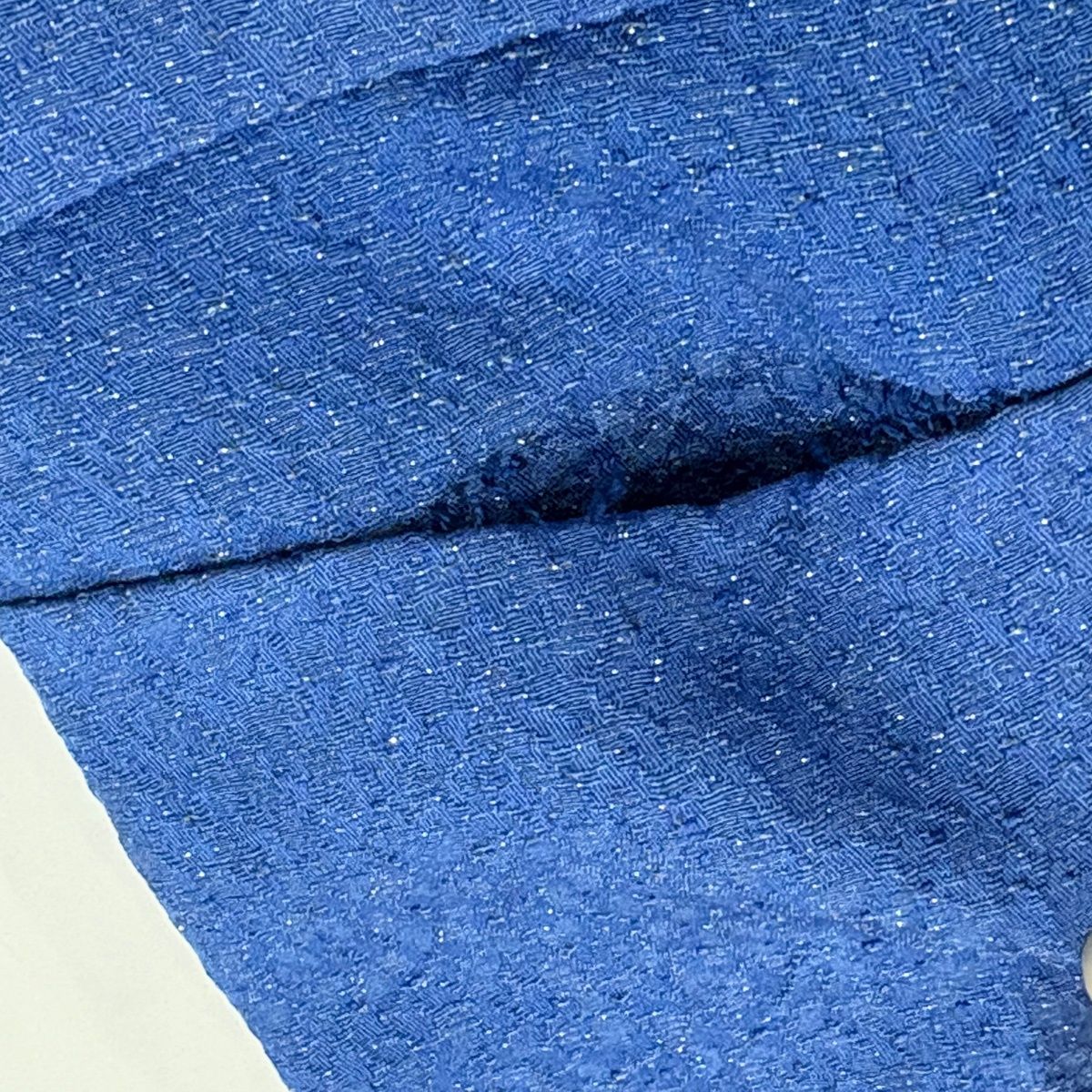  振袖 身丈160.5 cm 裄丈67 M 袷 辻が花 霞 金通し ぼかし 青 正絹 名品 振袖 着物