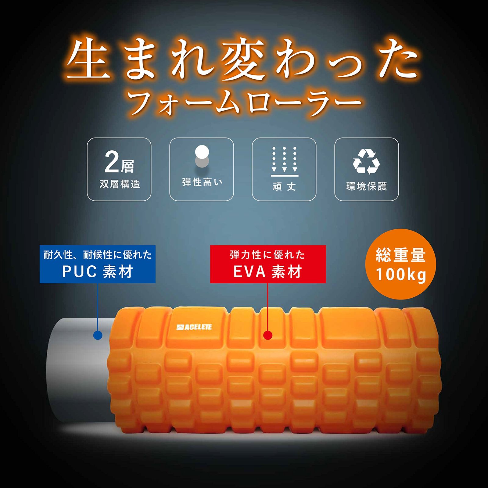 ACEFITS フォームローラー グリッドフォームローラー トリガーポイント