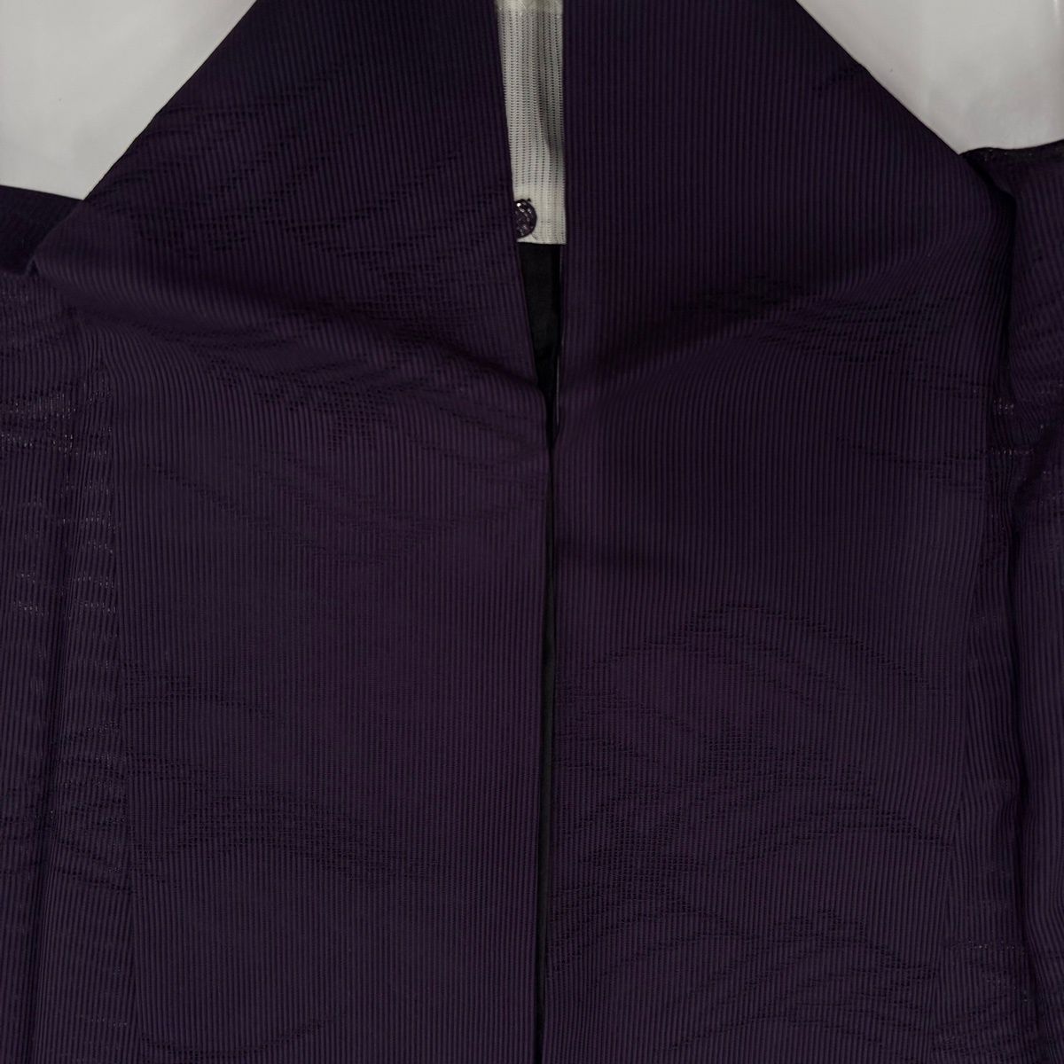  色無地 身丈157 cm 裄丈64.5 M 薄物 縦絽 波 草花 紫 正絹 色無地 着物