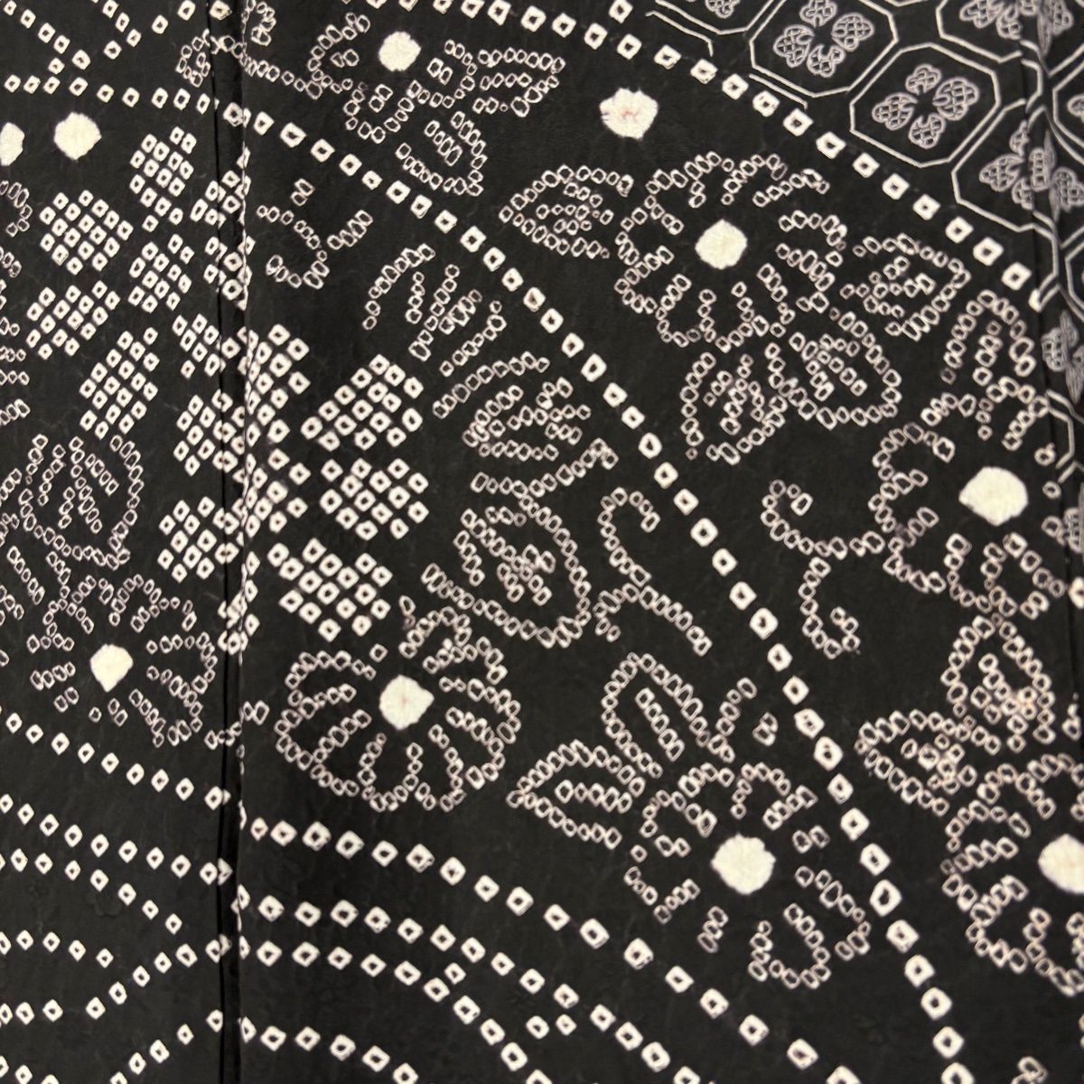  訪問着 身丈157.5 cm 裄丈63 S 袷 草花 波 刺繍 絞り 焦茶色 正絹 訪問着 付け下げ 着物