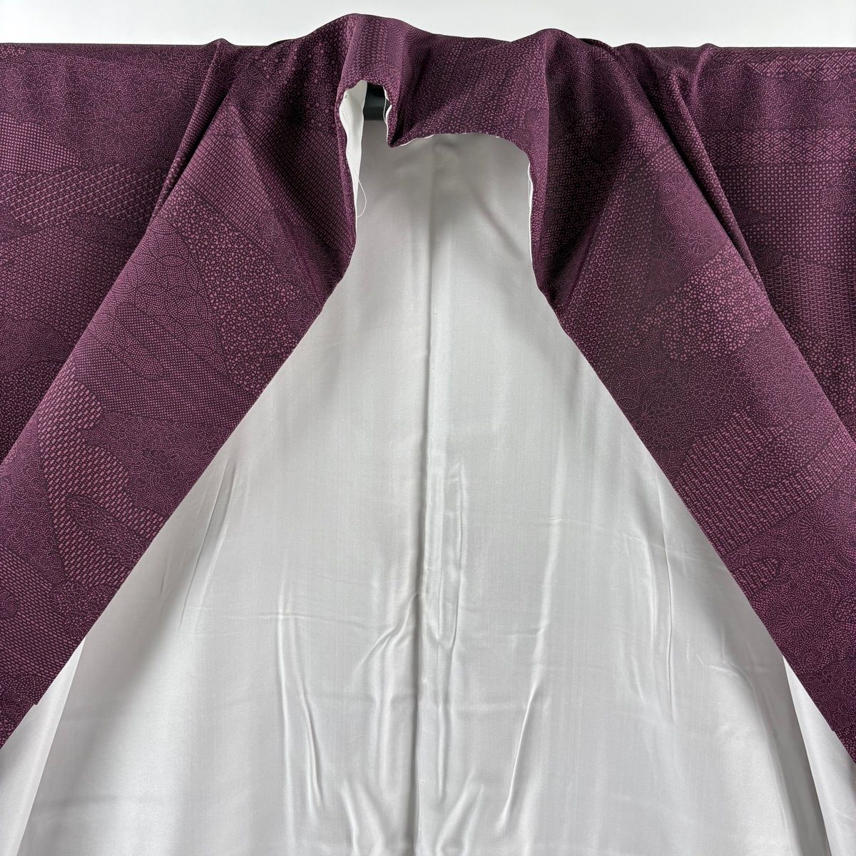 美品】 江戸小紋 身丈159.5cm 裄丈65cm M 袷 人間国宝 中村勇二郎 落款