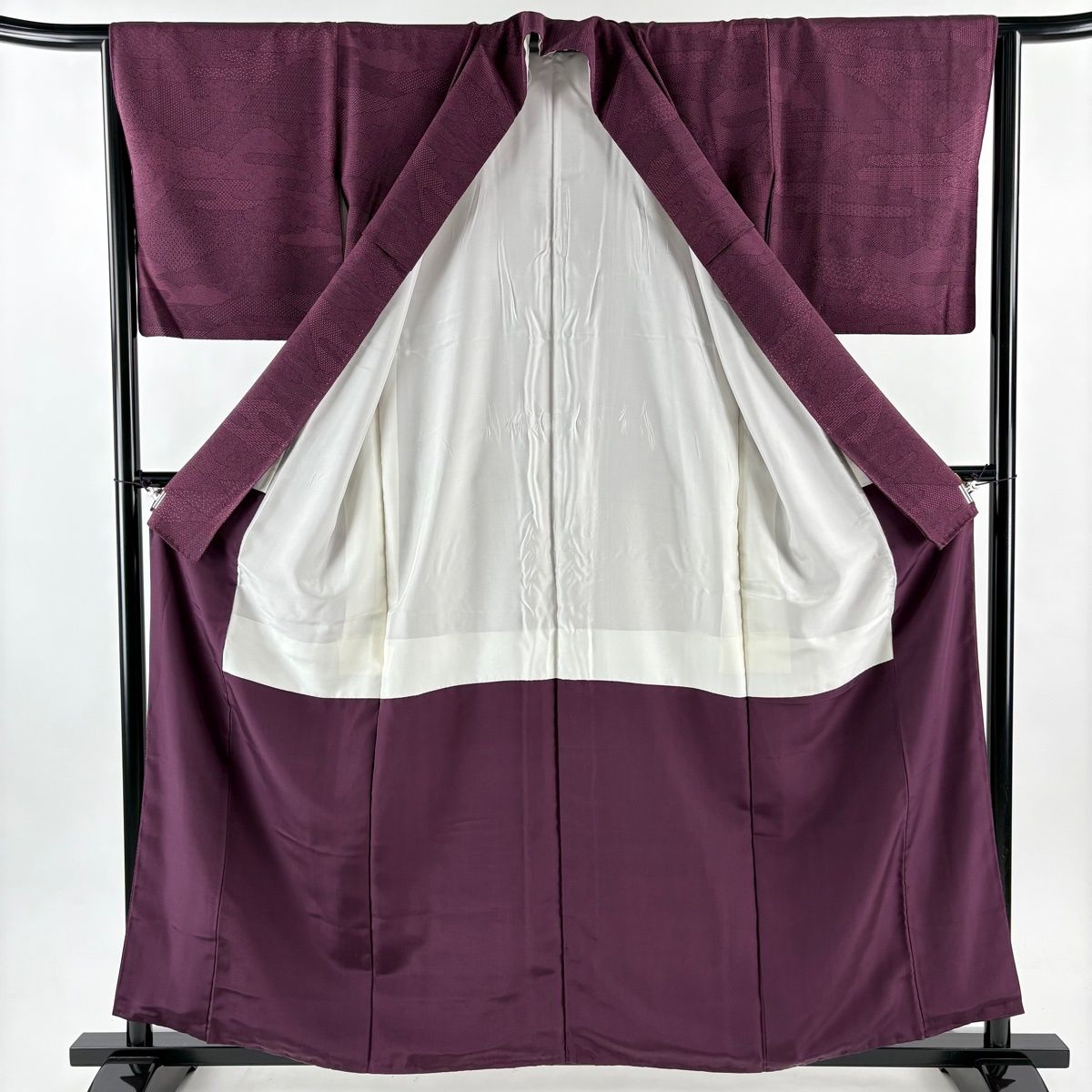 美品】 江戸小紋 身丈159.5cm 裄丈65cm M 袷 人間国宝 中村勇二郎 落款