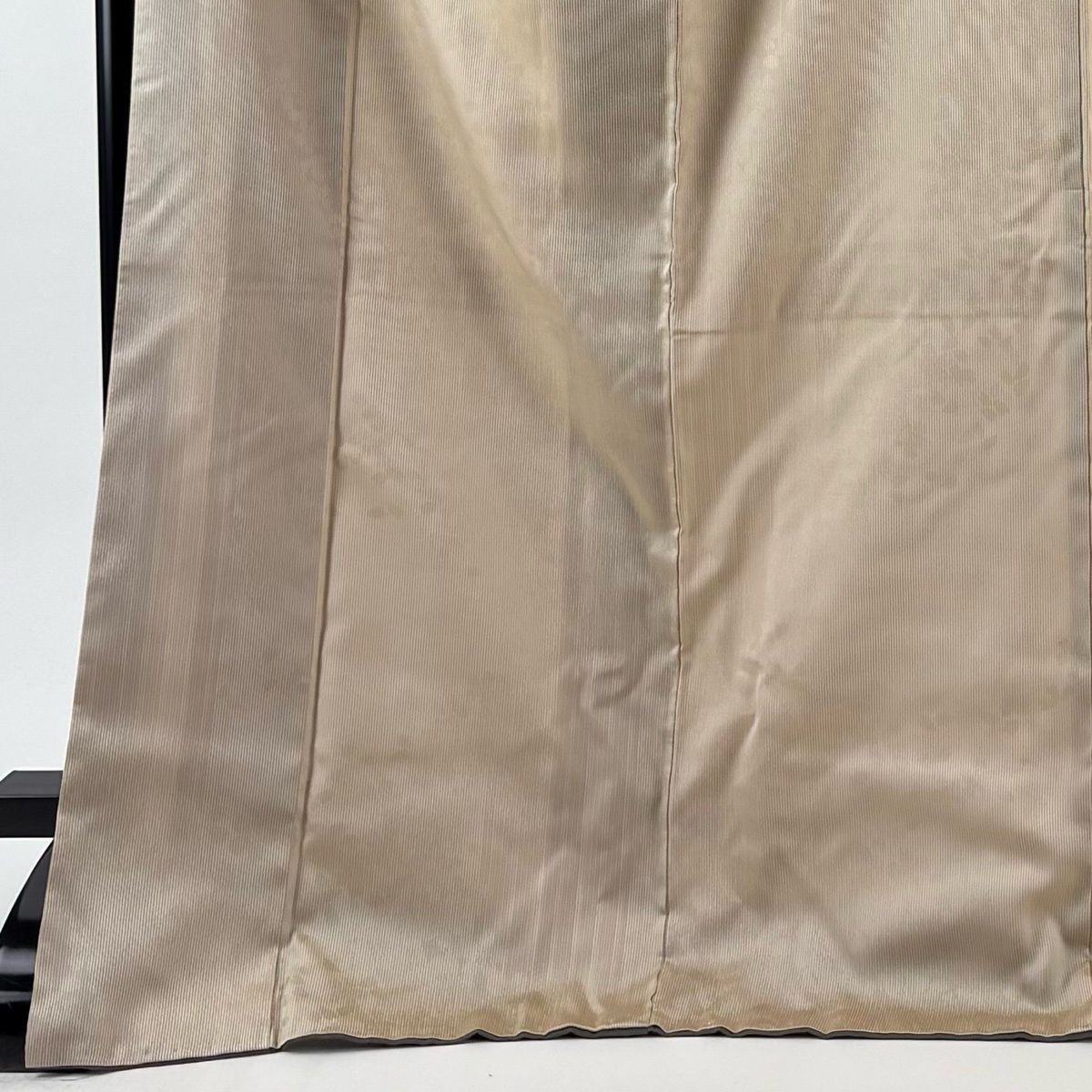 お召 身丈174.5 cm 裄丈69 L 袷 草花 幾何学 ベージュ 正絹