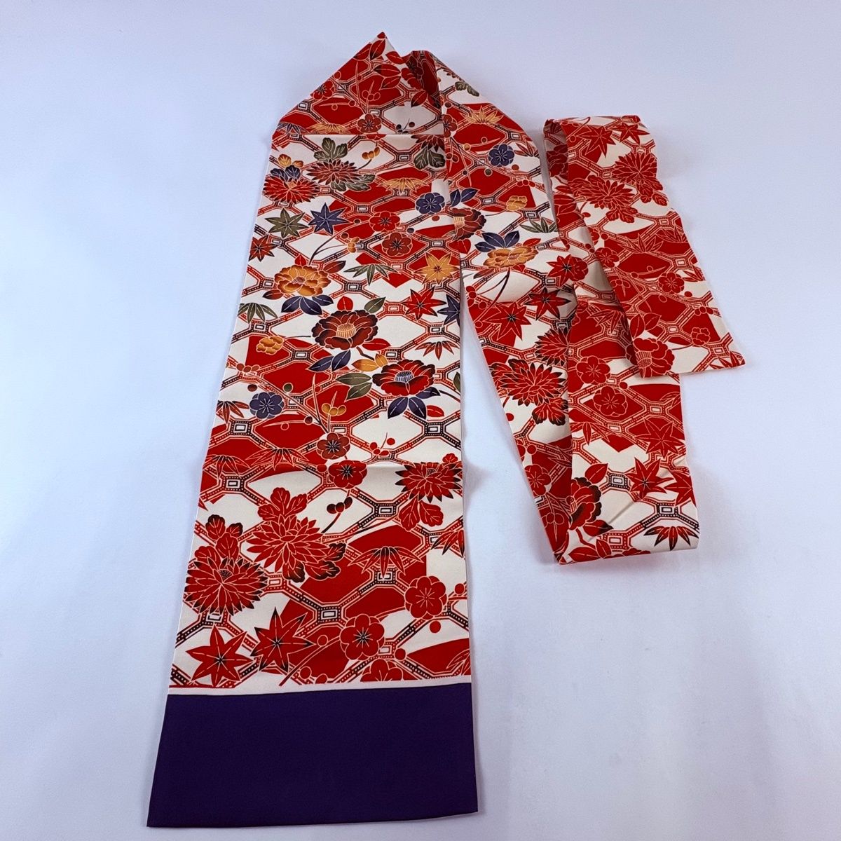 美品】 名古屋帯 秀品 梅 椿 クリーム 正絹 【中古】 - メルカリ