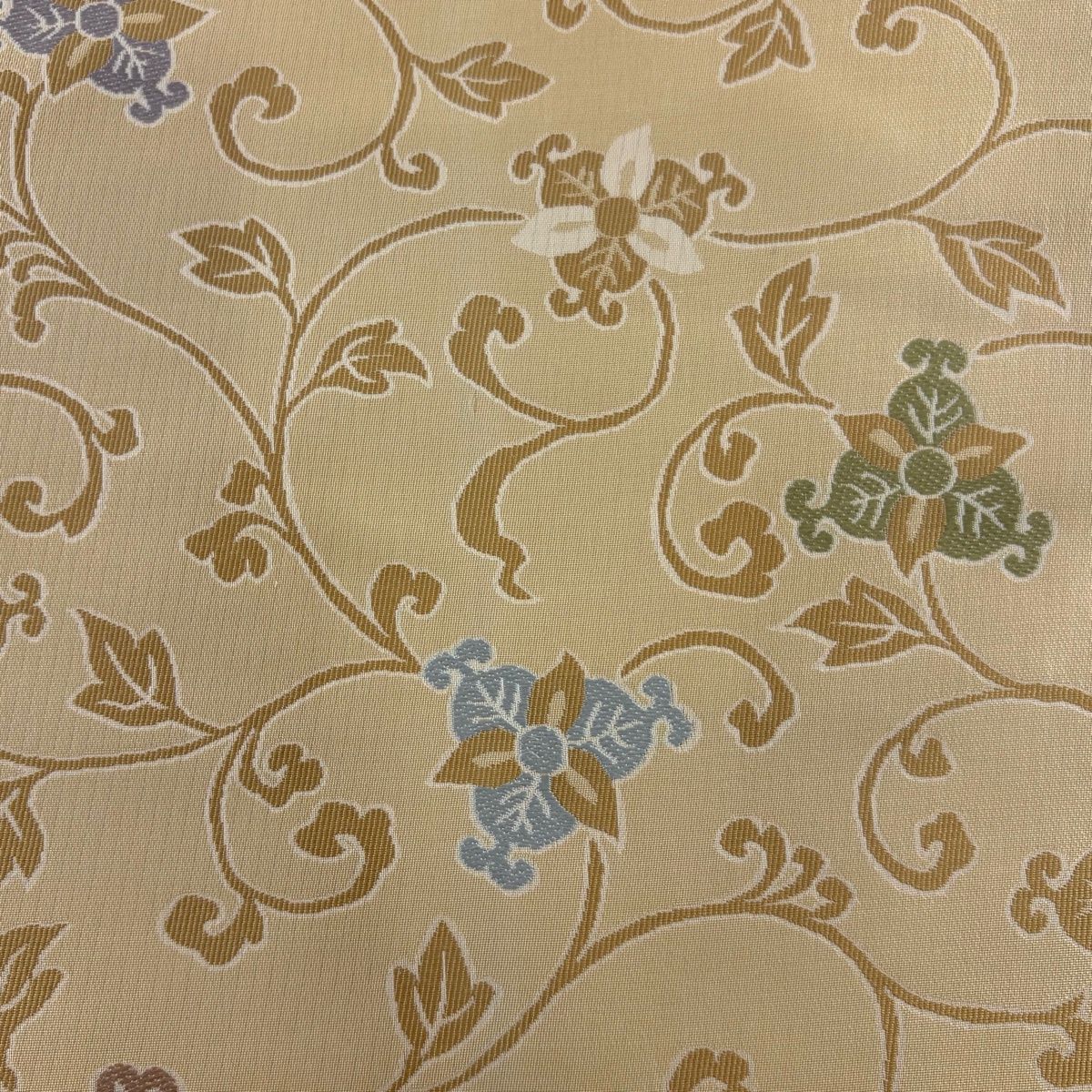 美品】 袋帯 秀品 花唐草 山吹色 全通 正絹 【中古】 - メルカリ