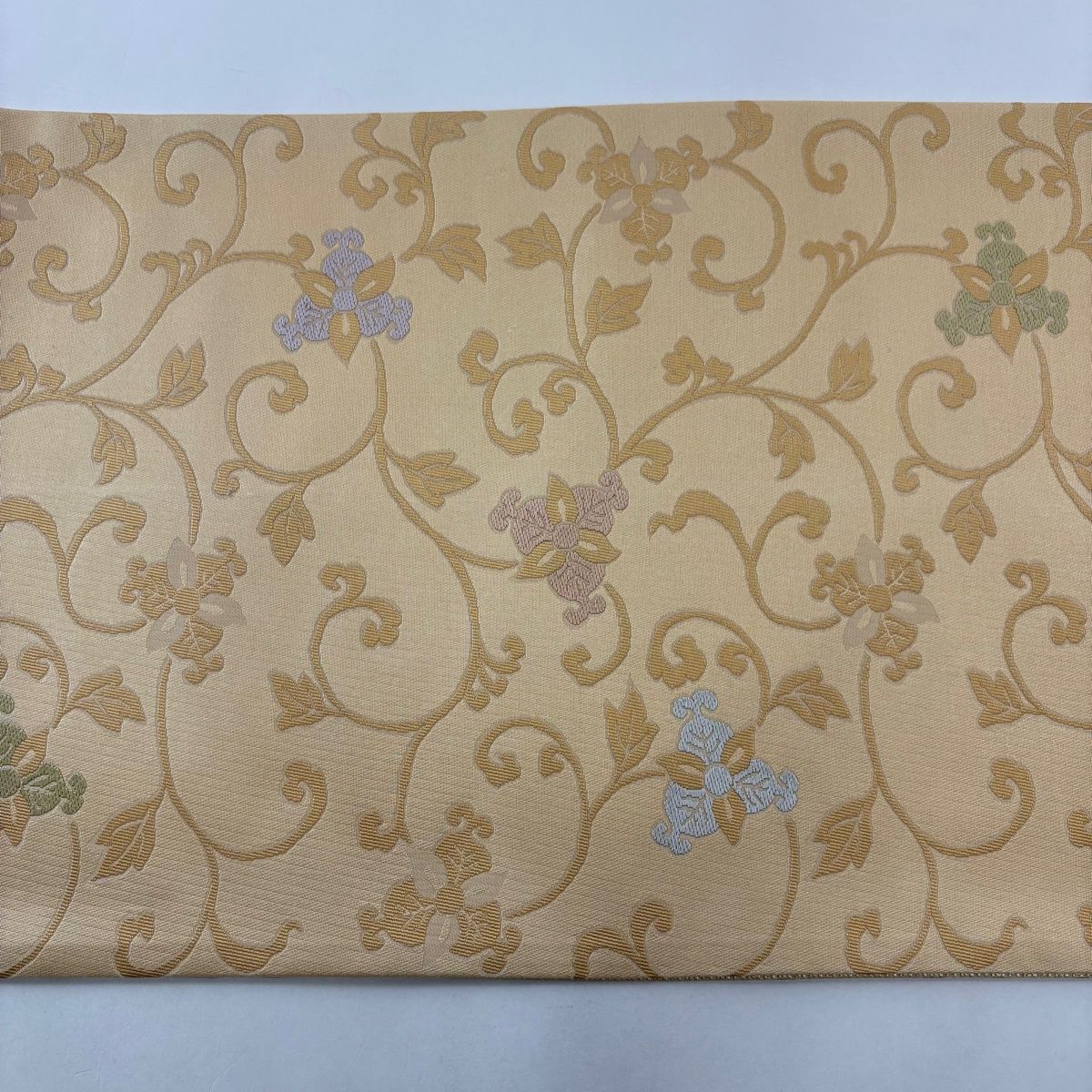 美品】 袋帯 秀品 花唐草 山吹色 全通 正絹 【中古】 - メルカリ