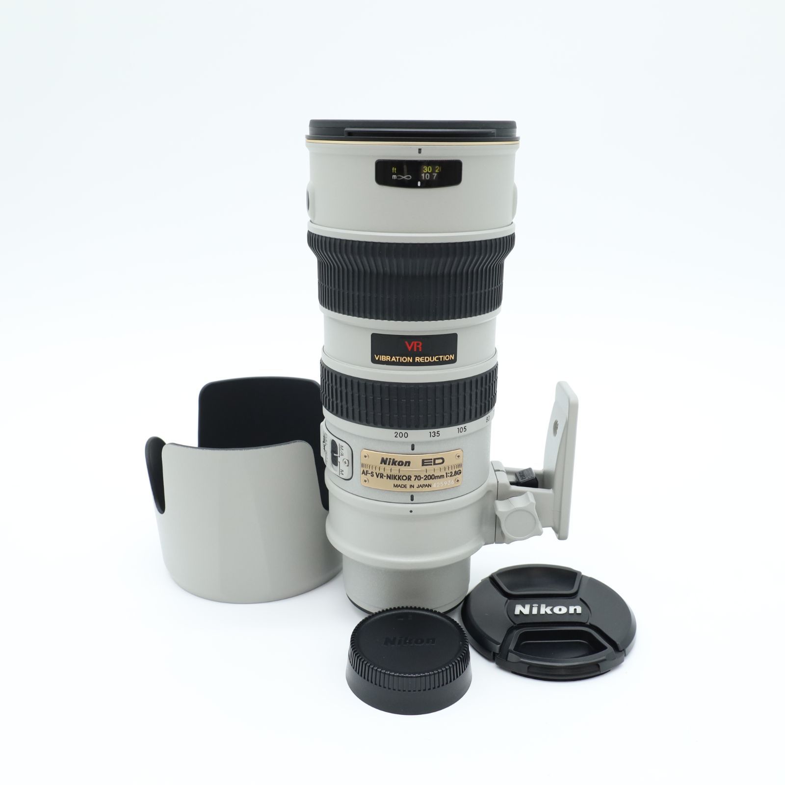 上品 Nikon ニコン AF S VR Zoom Nikkor ED 70 200 mm F 2 8 G IF ライトグレー 外観 美 光学クリア 快調動作の 望遠ズーム