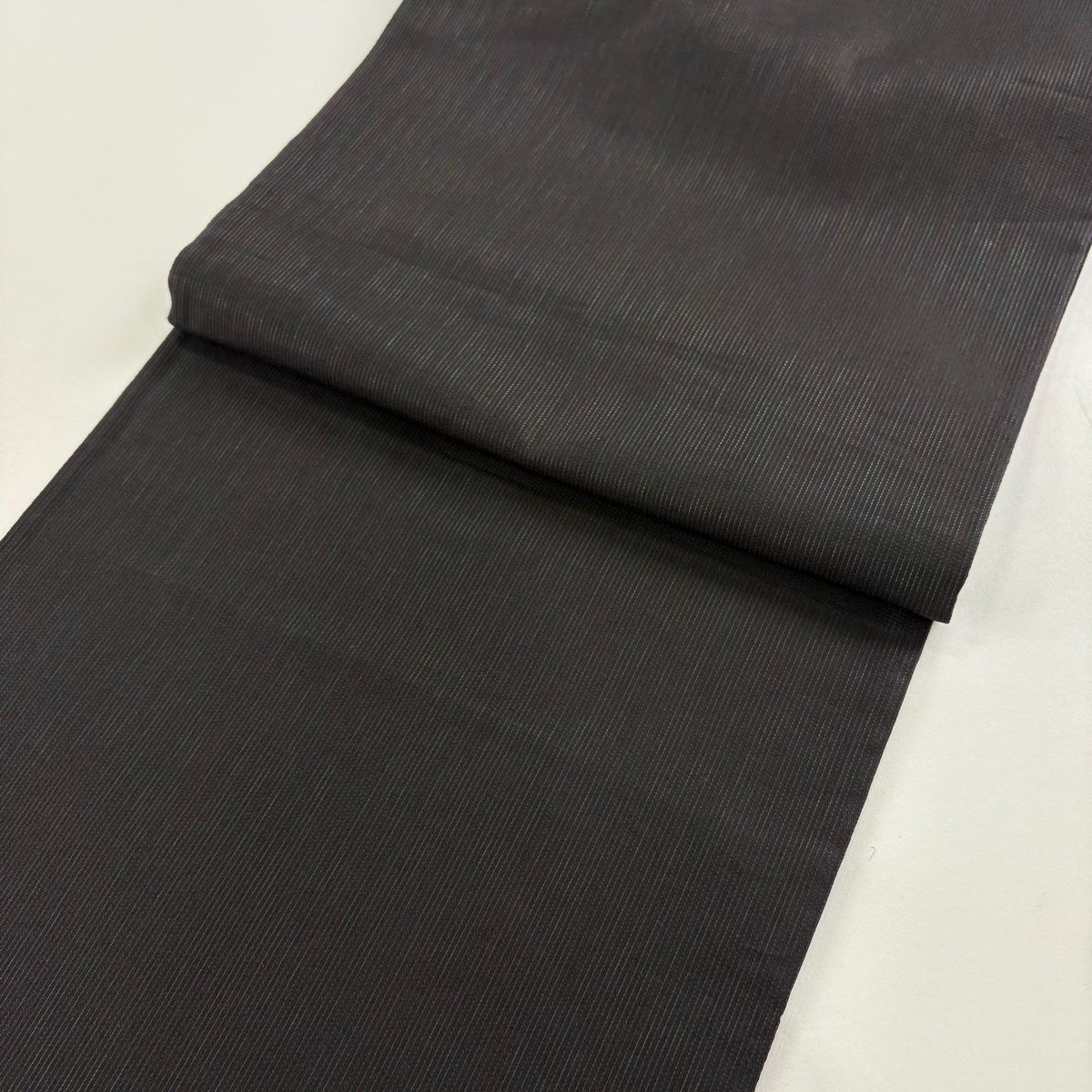  袋帯 名品 魚 波頭 金糸 焦茶色 お太鼓柄 正絹 袋帯 帯