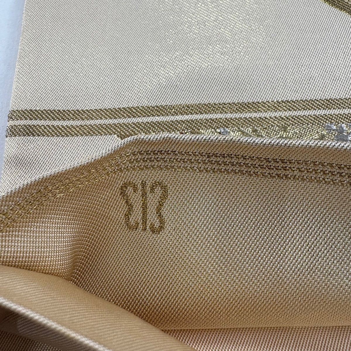 袋帯 名品 川島織物 落款 華文 花唐草 金銀糸 箔 金色 六通 正絹