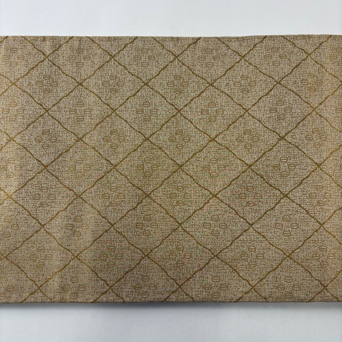 美品】 袋帯 名品 花 笹 箔 金糸 黄土色 六通 正絹 【中古】 - メルカリ