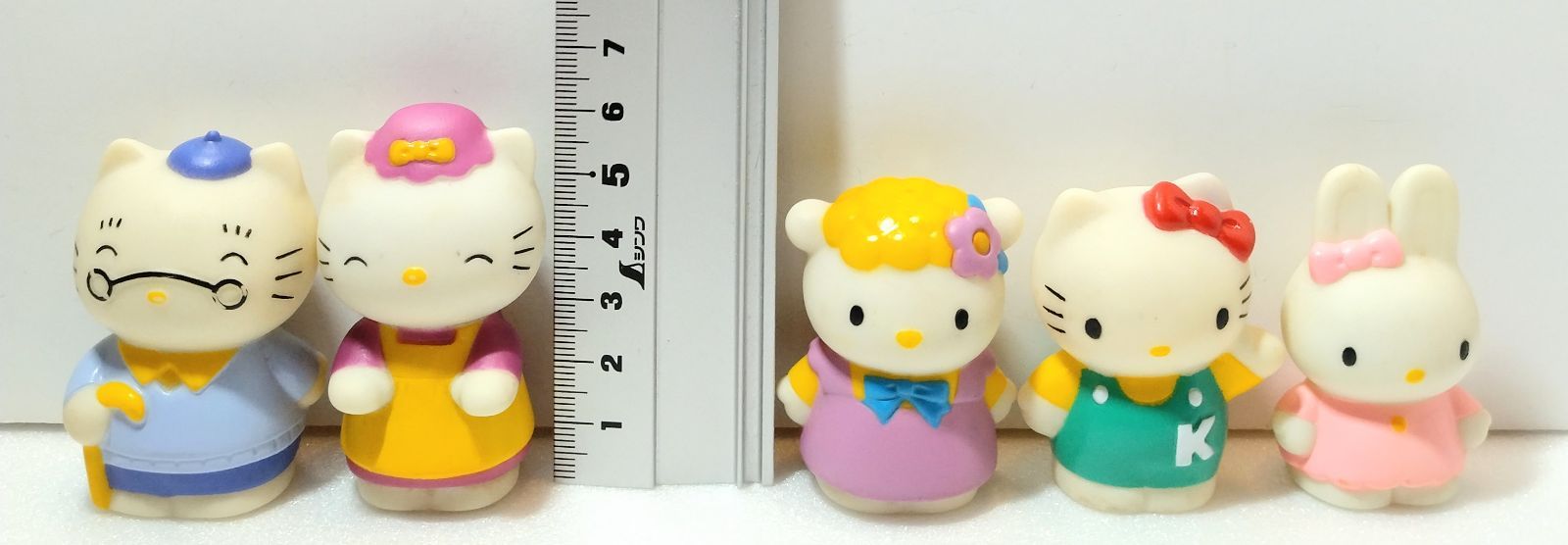 当時物 サンリオ ハローキティファミリー 5種セット ソフビ 指人形