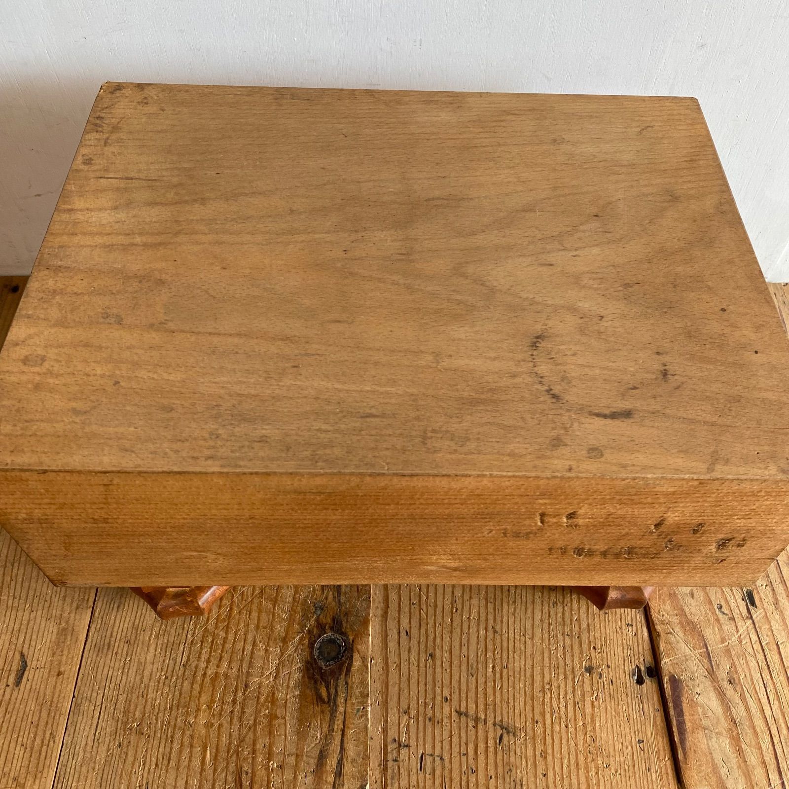 アンティーク 木製 飾り台 花台 ローテーブル スツール 小型テーブル