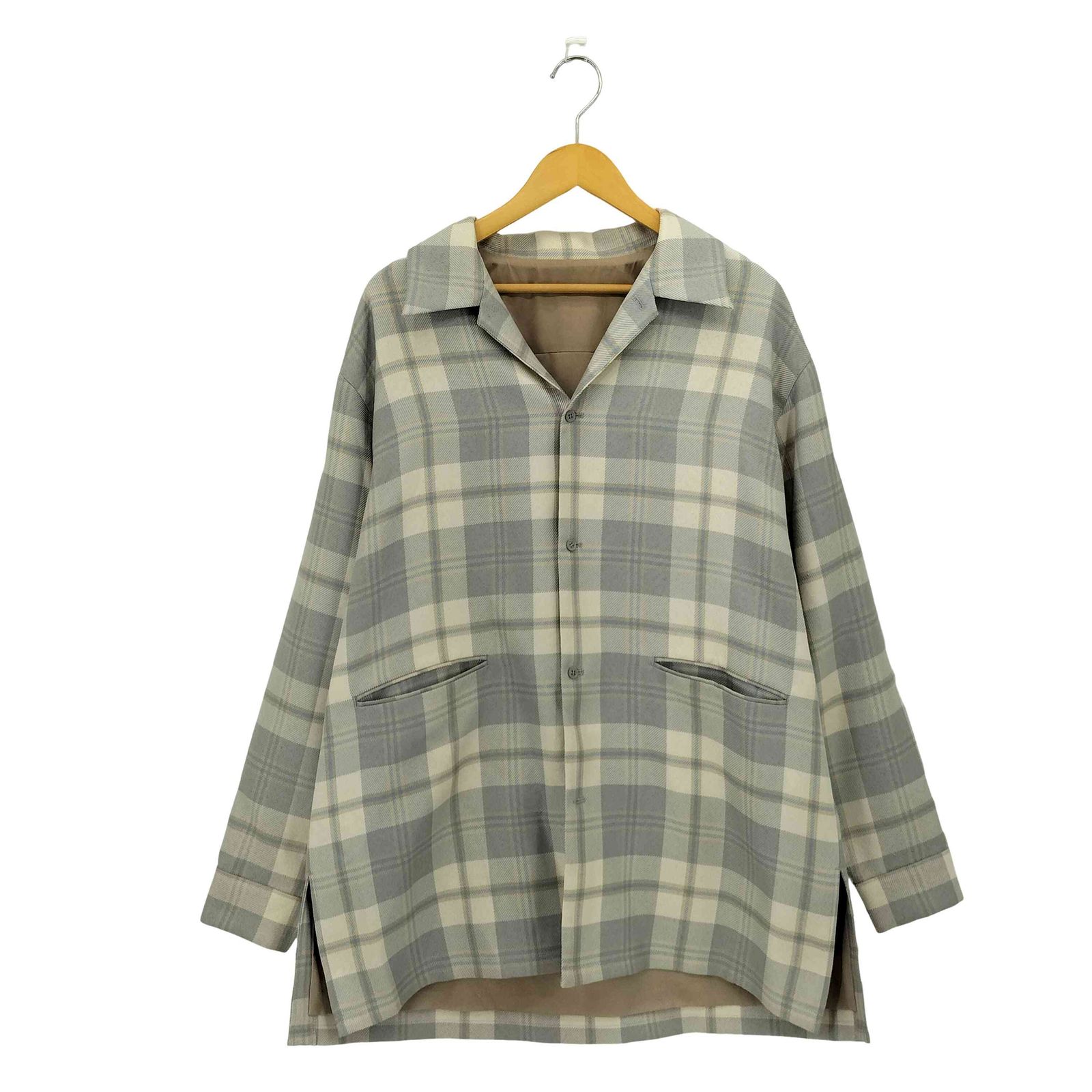 アメリ AMERI CHECK SHIRT マドラスチェック シングルブレスト