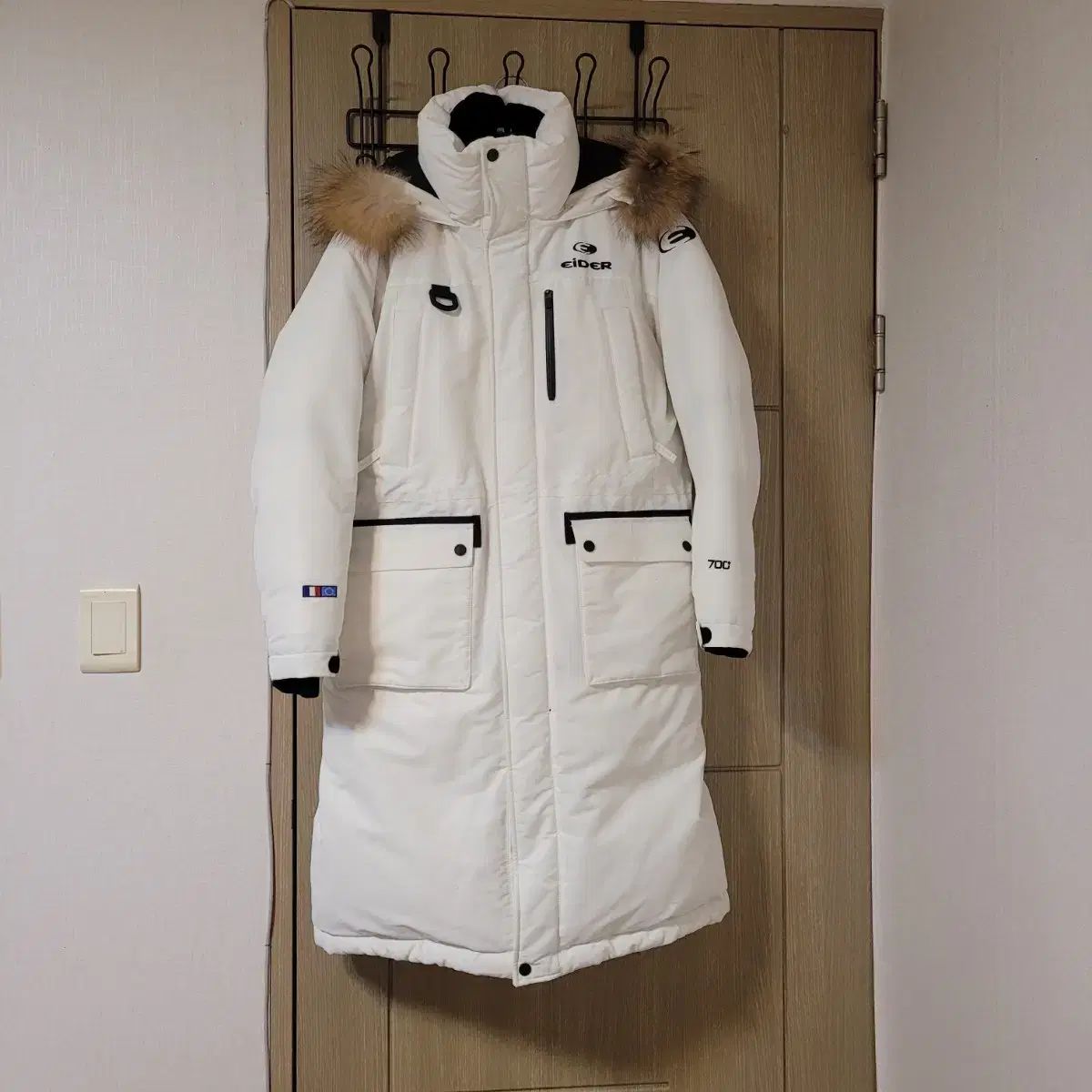 EIDER 白 ダウンジャケット ロング丈 90