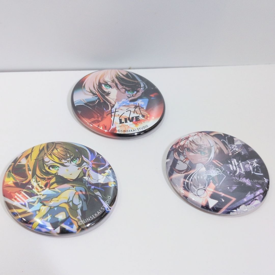 明透 サンライトLIVE 缶バッジ サンライトLIVE 明透 ASU 神椿 KAMITSUBAKI 米山舞 缶バッジ 3点セット