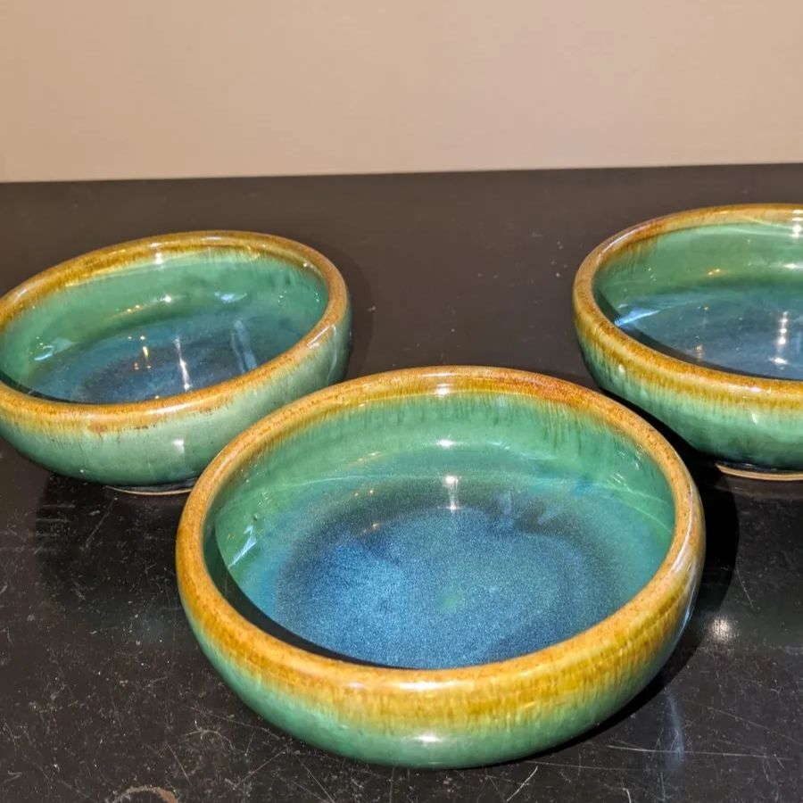 小樽焼 皿 中鉢 3個 ブルー - メルカリ