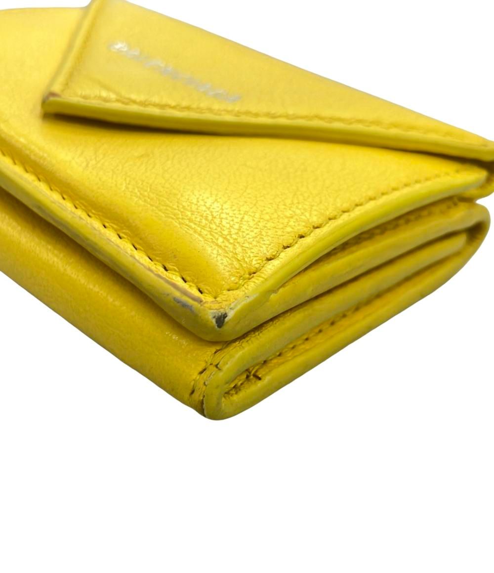 【メルカリ市限定価格】美品希少 バレンシアガ レザー三つ折り財布 美品✨】バレンシアガ 三つ折り財布 ペーパーミニウォレット レザー 黒